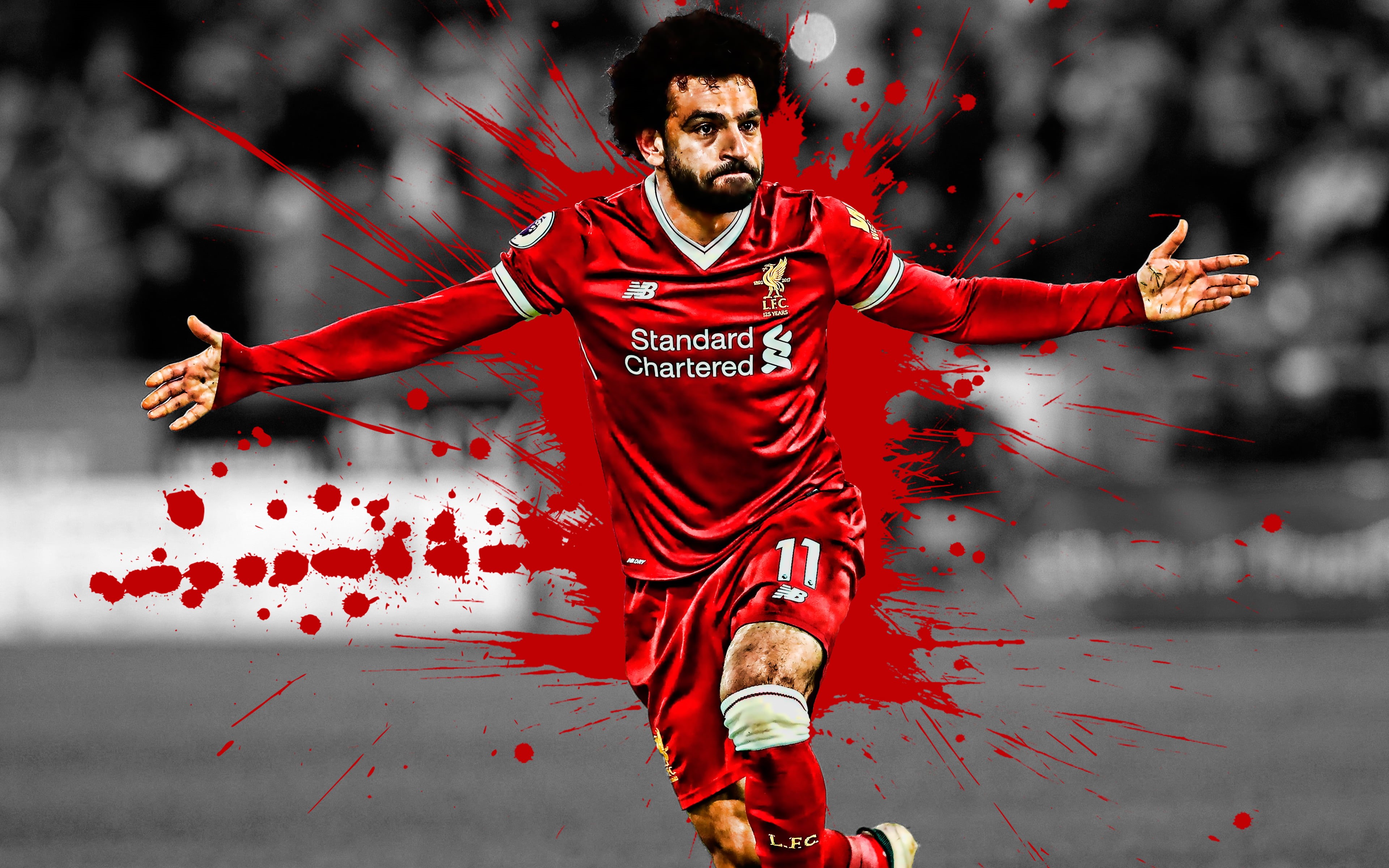 4K, Egyptian, Soccer, Mohamed Salah, Liverpool F.C., HD Wallpaper