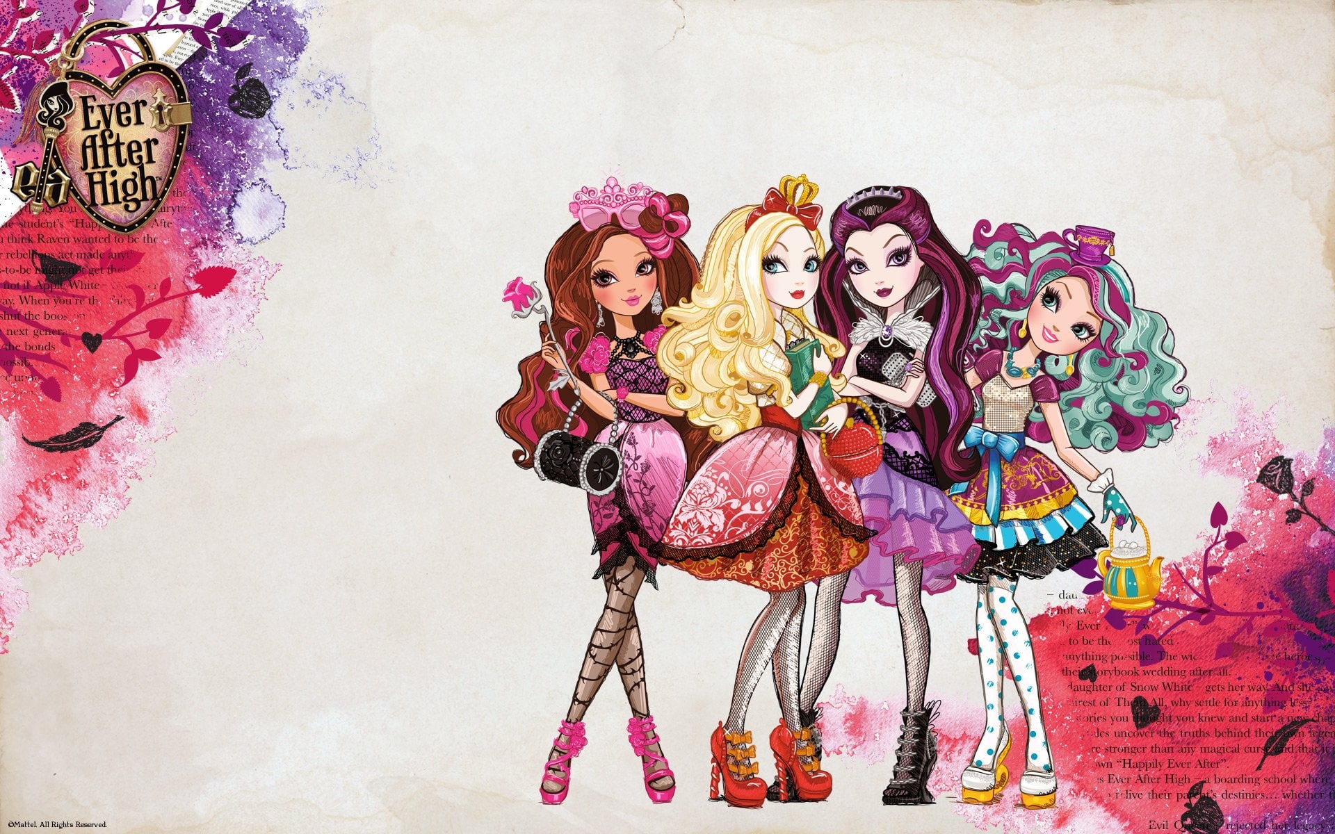 1080P, Fantasy, Style, Fairy Tale, Girl, Ever After High, Doll, Mattel, TV Show, Fashion, HD Wallpaper