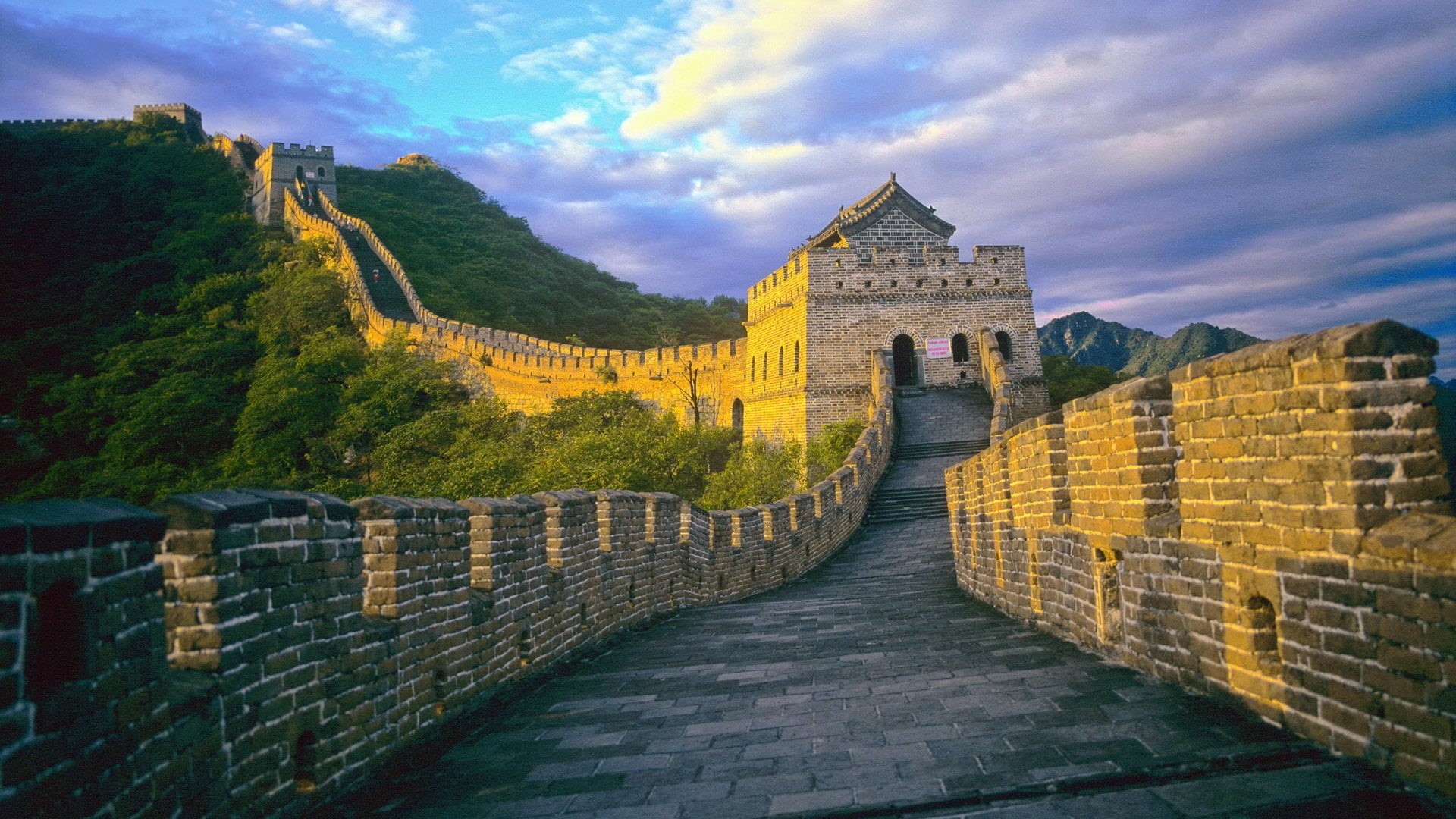 built structure, wall, Monuments, Great Wall of China, brick, building exterior, no people, building, cloud - sky, fort, mountain, travel destinations, HD Wallpaper