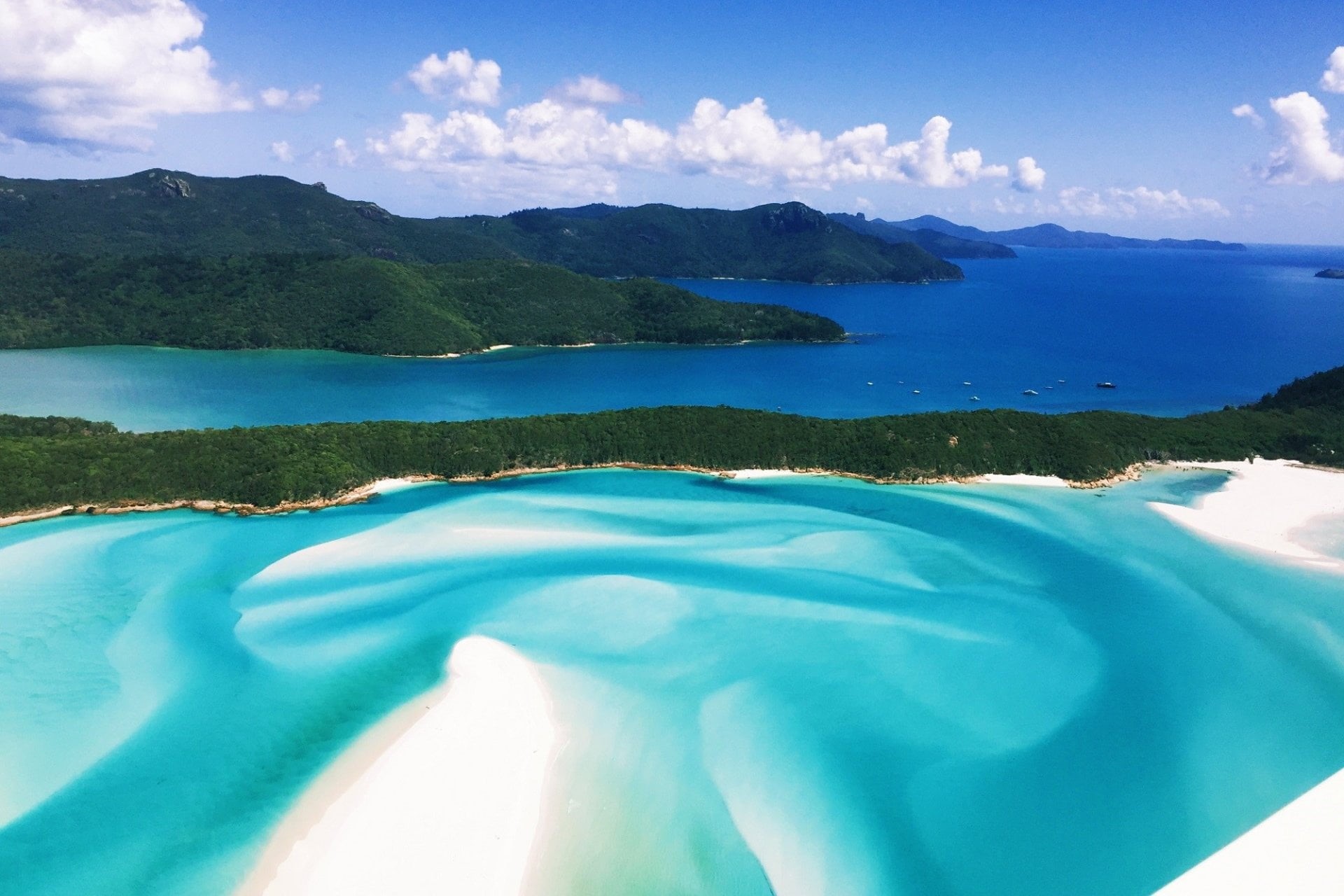 Beach, Whitehaven Beach, cloud - sky, swimming pool, travel destinations, tranquil scene, water, Sea, no people, bay, tropical climate, outdoors, island, HD Wallpaper