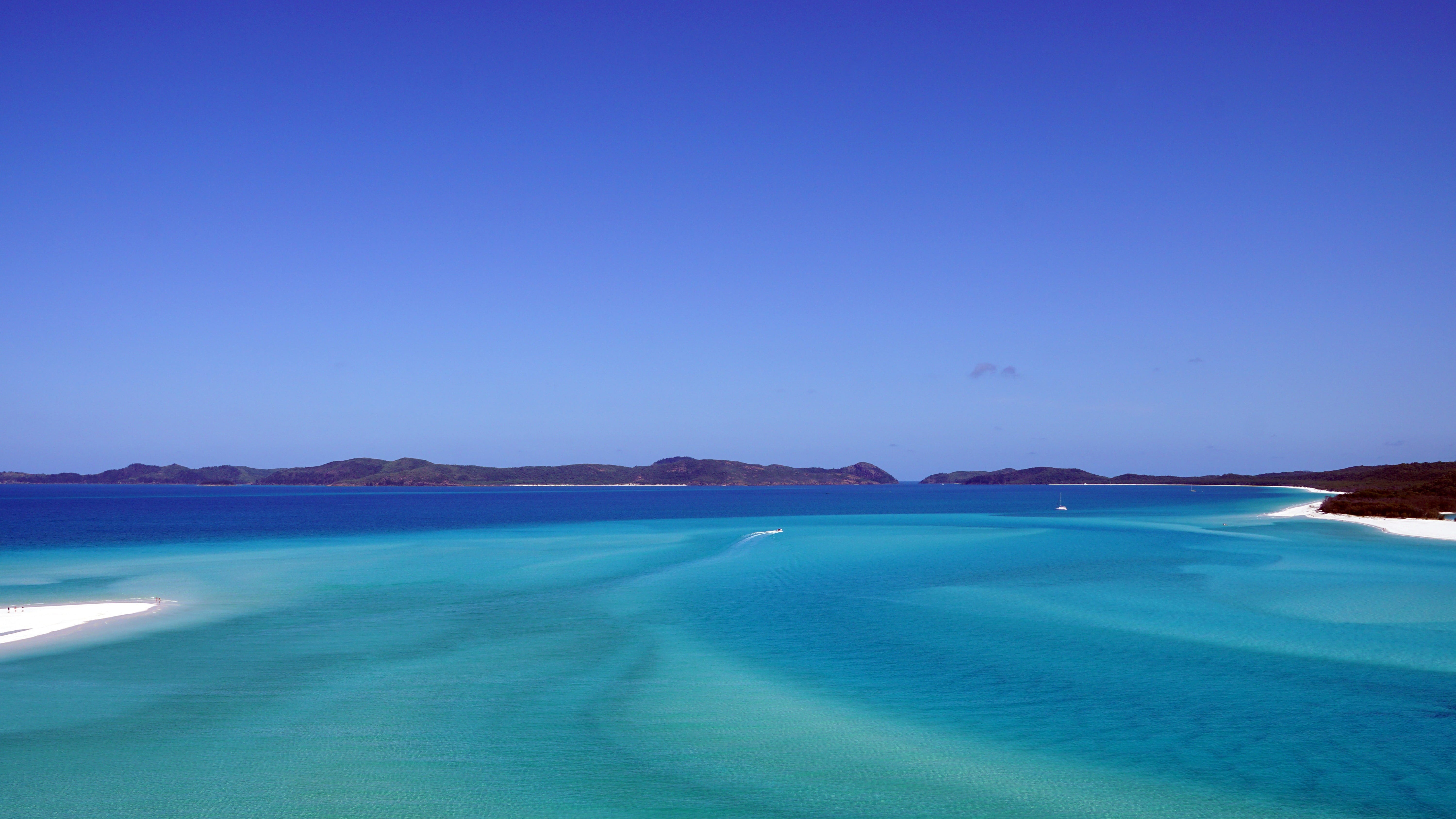 outdoors, clear sky, 5K, lagoon, white sand, beauty in nature, nature, tourism, daytime, beach, scenics - nature, turquoise colored, ocean, no people, HD Wallpaper