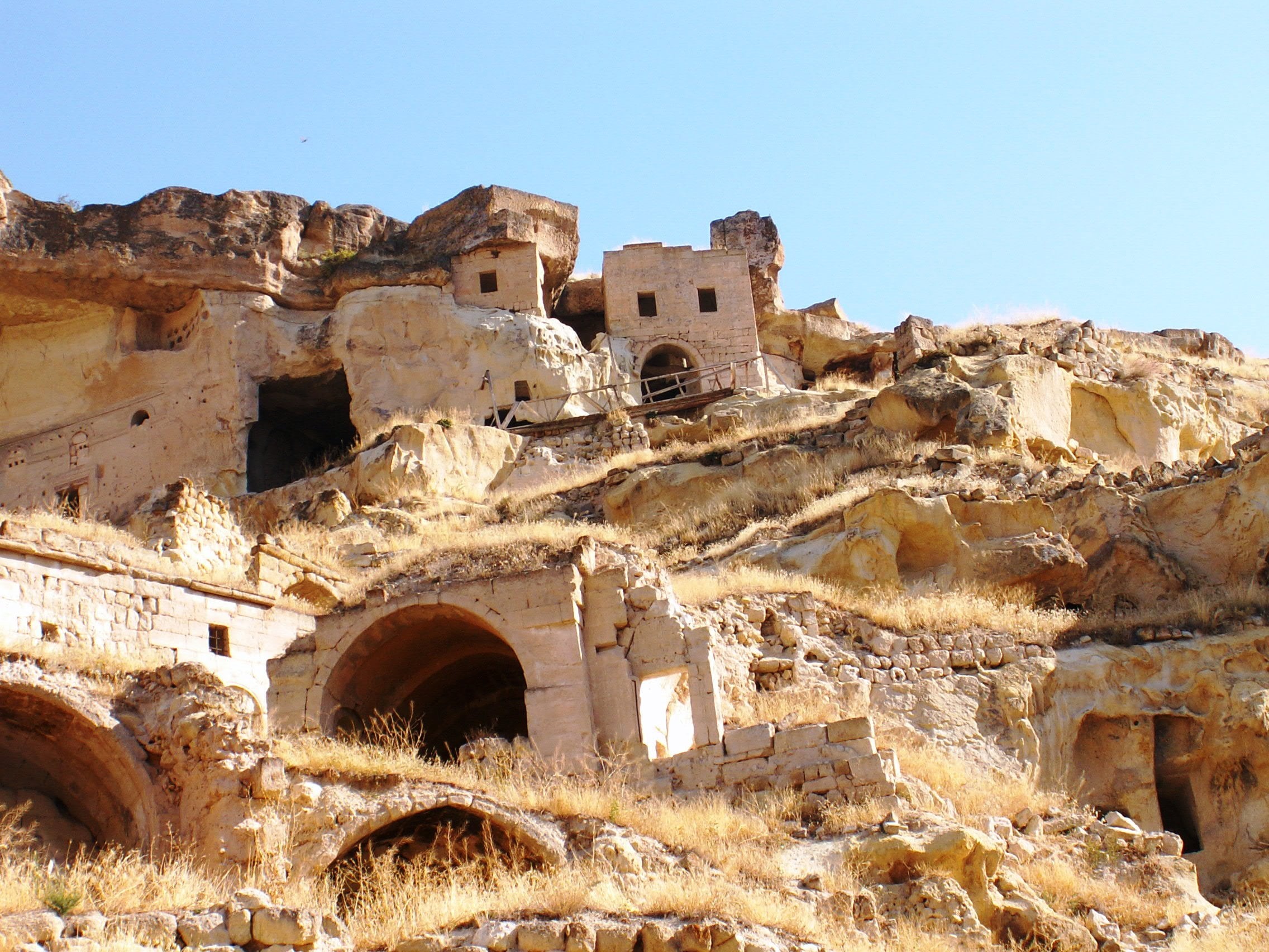 ruined, Cappadocia, cappadocian, history, travel, architecture, old, structures, Concrete, Turkey, vintage, old Ruin, famous Place, outdoors, archaeology, HD Wallpaper