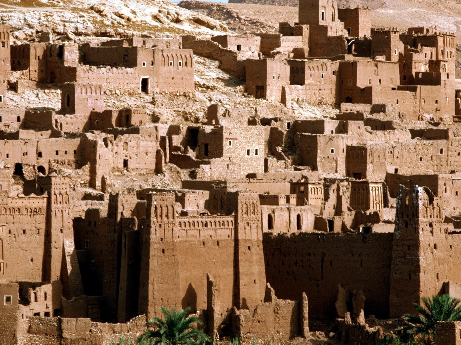 720P, old building, fort, Morocco, village, ruins, HD Wallpaper