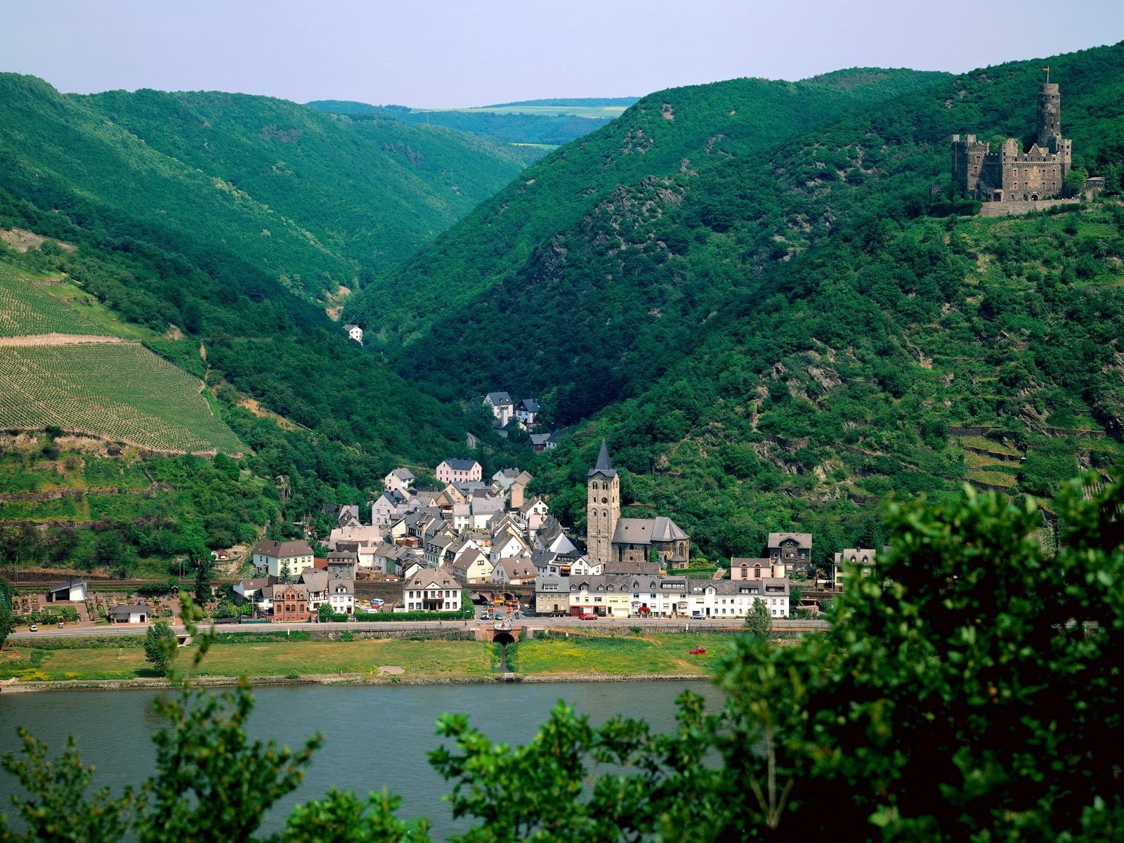 Germany, village, castle, medieval, 720P, landscape, fort, HD Wallpaper