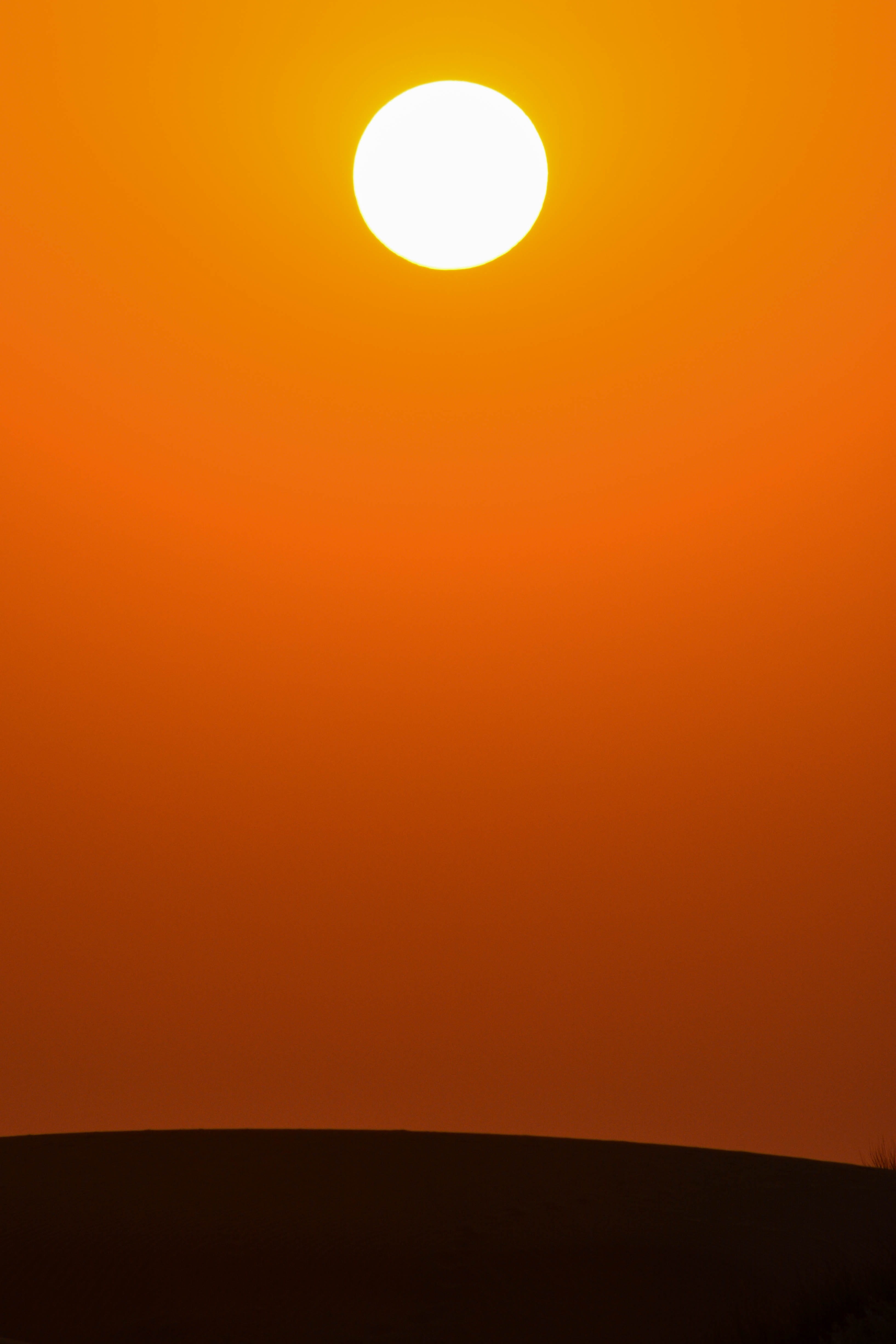 silhouette, outdoors, shape, sam sand dunes desert safari jaisalmer, geometric shape, twilight, jaisalmer, orange color, scenics - nature, nature, minimalist, Phone HD Wallpaper