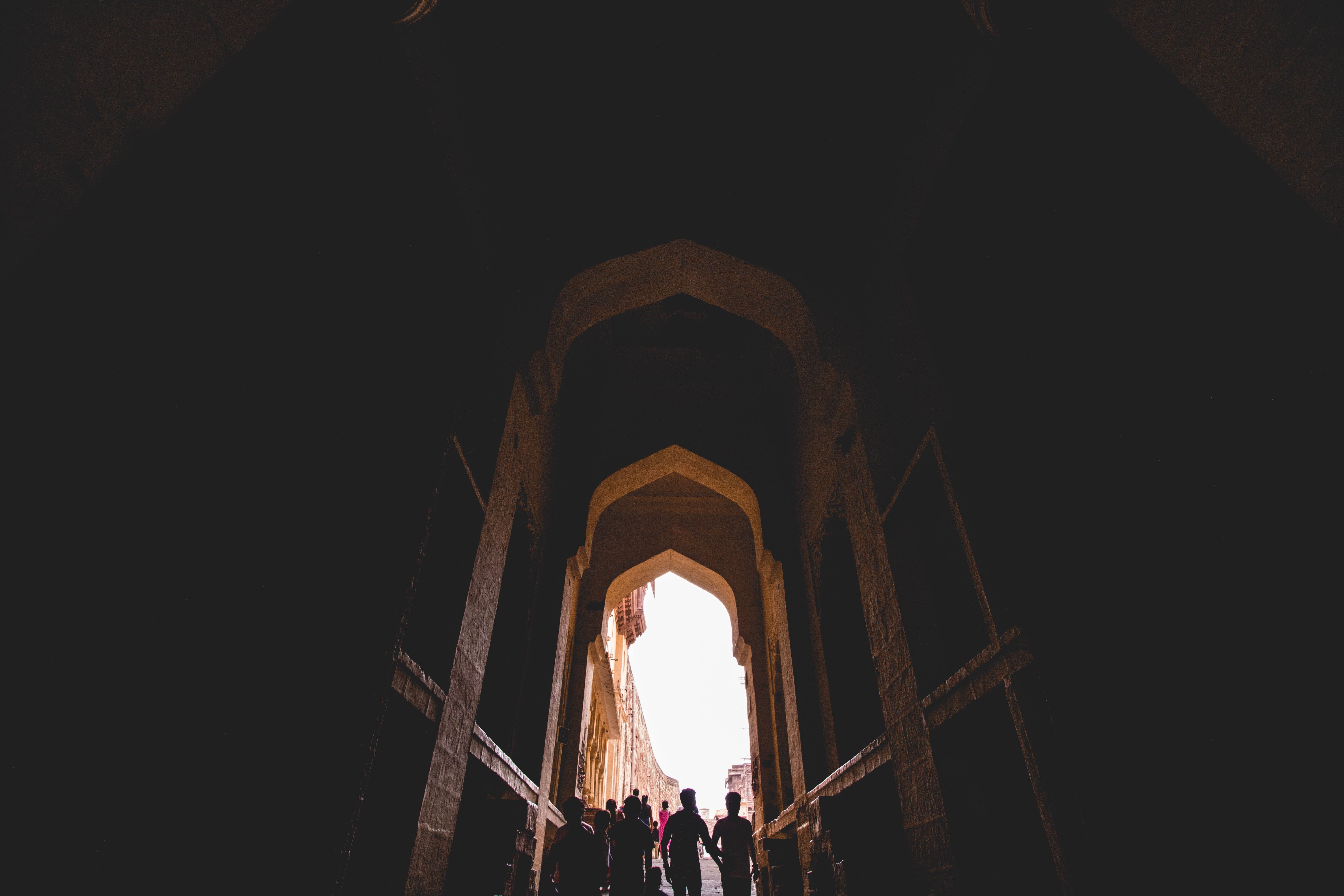 door, doors, vintage, travel, low angle view, outdoors, shadows, tourist, history, walls, sky, architecture, ruins, mehrangarh, india, real people, travel destinations, HD Wallpaper