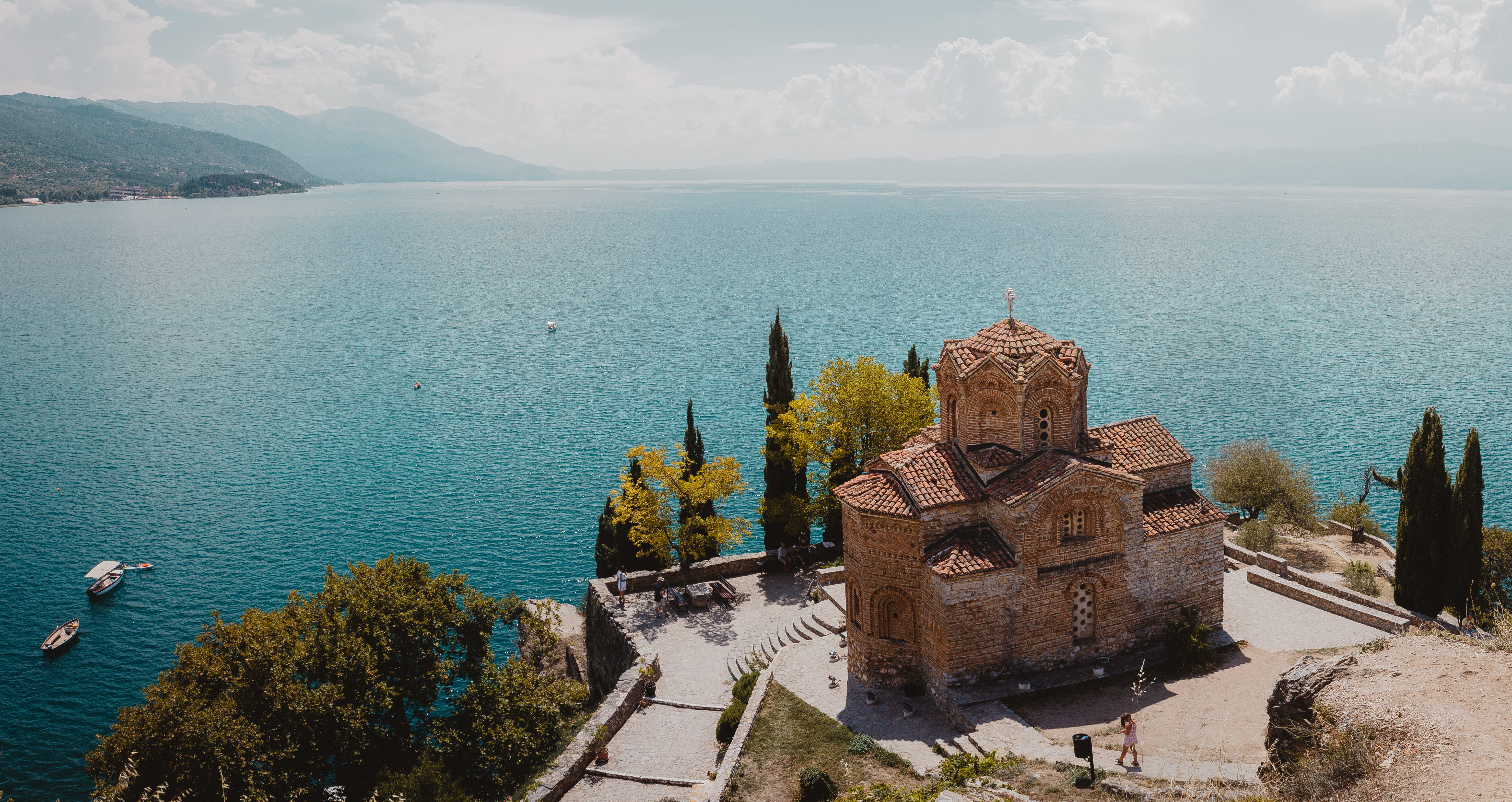 fort, pier, 5K, scenics - nature, scenery, plant, brown, canal, church, macedonia (fyrom), dock, outdoors, waterfront, high angle view, castle, no people, HD Wallpaper