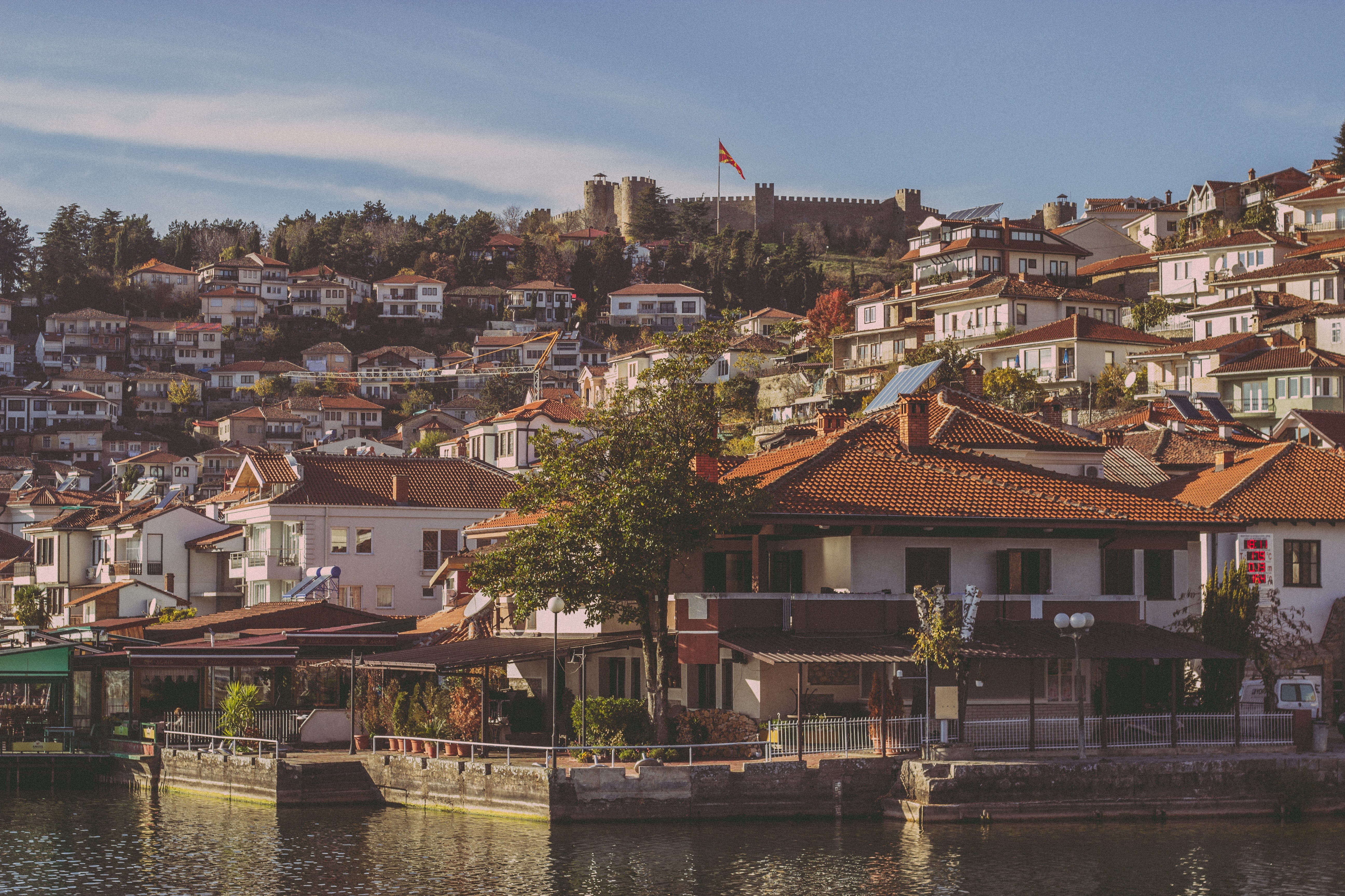 city, travel, nautical vessel, fortress, summer, built structure, culture, tourism, historical, church, town, tourist, no people, macedonia, 5K, european, HD Wallpaper