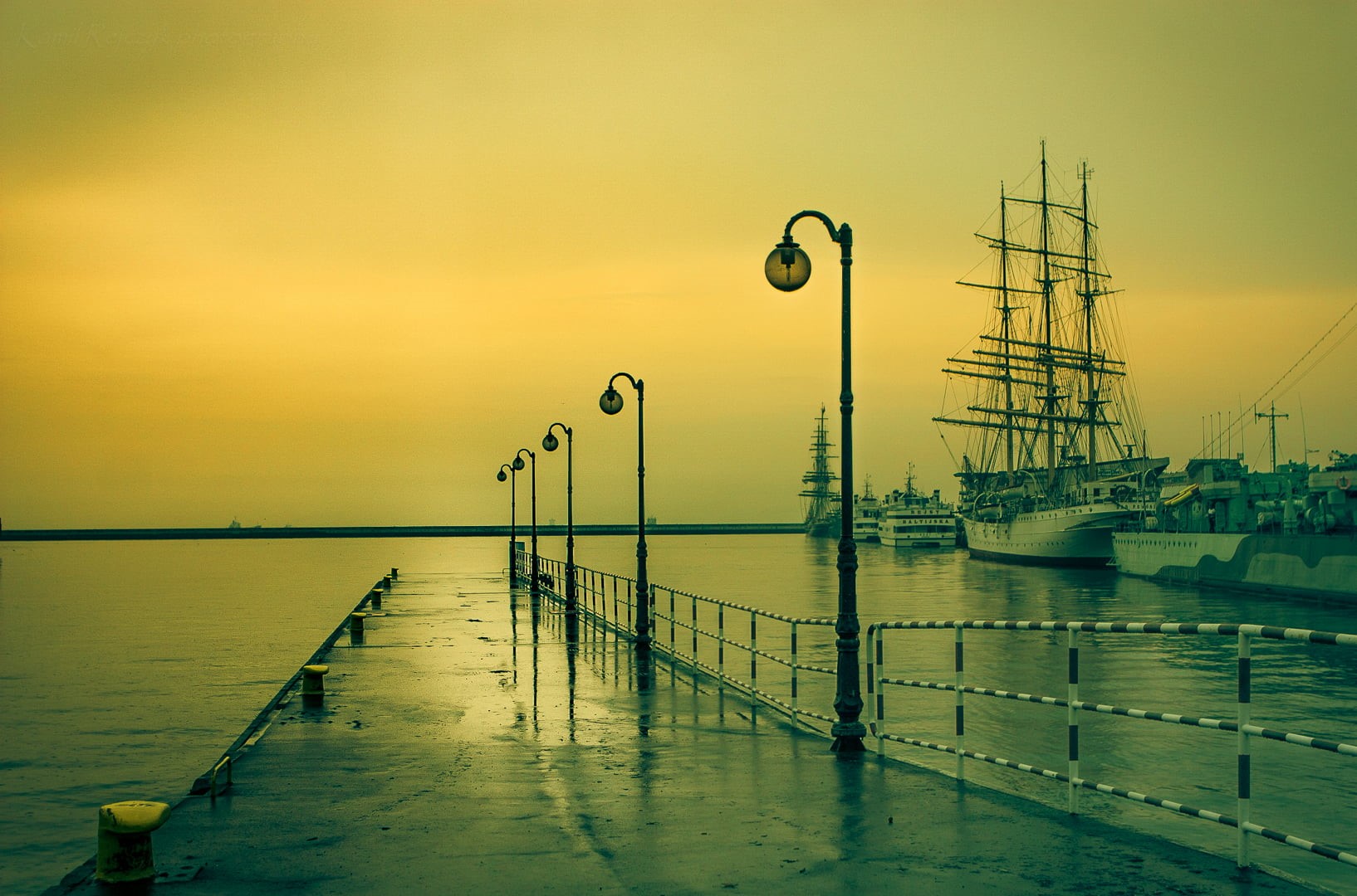 light, boat, Gdynia, ship, harbor  port, outdoors, sea, sunset, Poland, holidays, nautical Vessel, nature, tour, water, post, 720P, HD Wallpaper