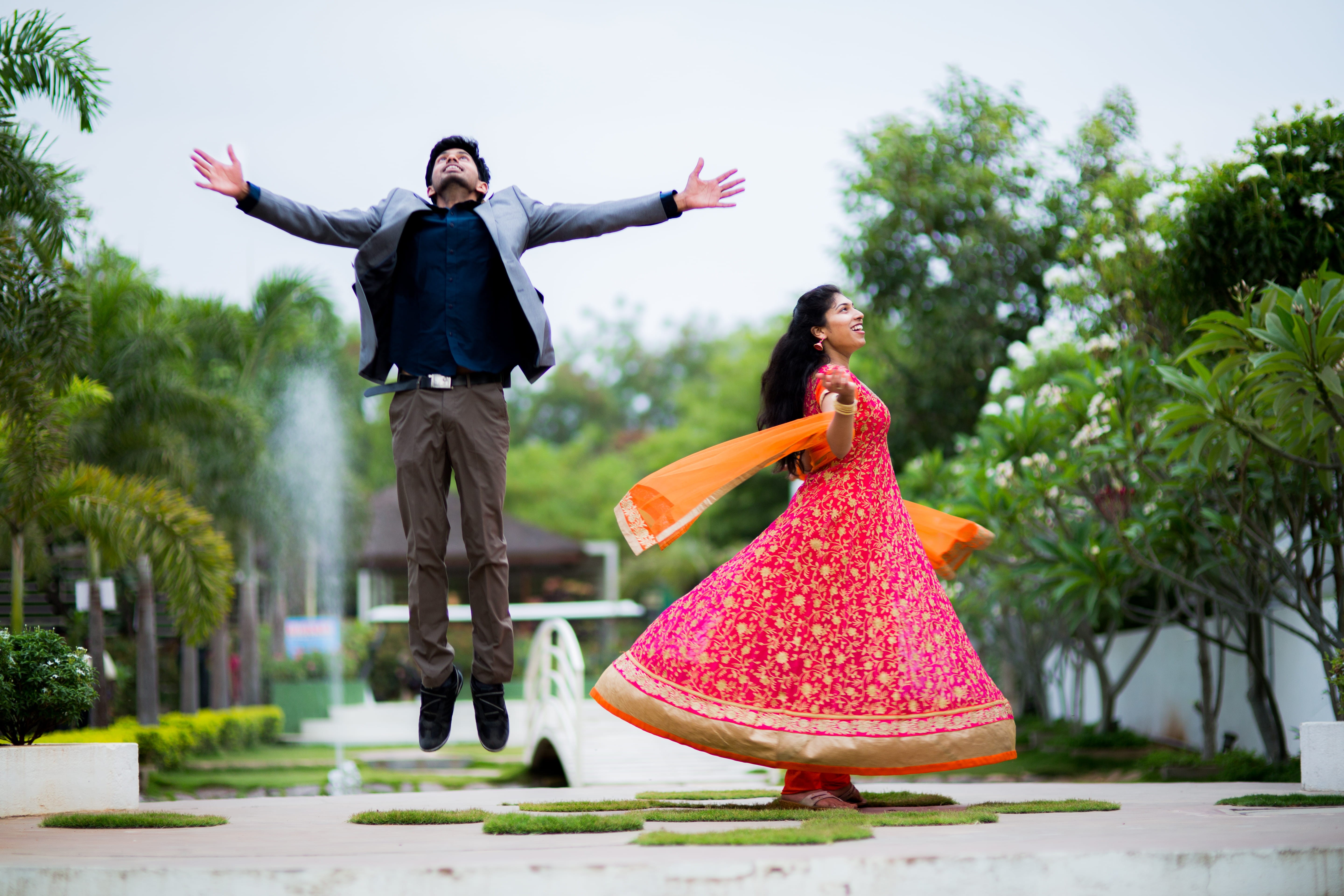 day, two people, nature, women, pre-wedding, positive emotion, love, full length, happiness, couple shoot, rain, human arm, body part, limb, fun, wedding photographer, HD Wallpaper