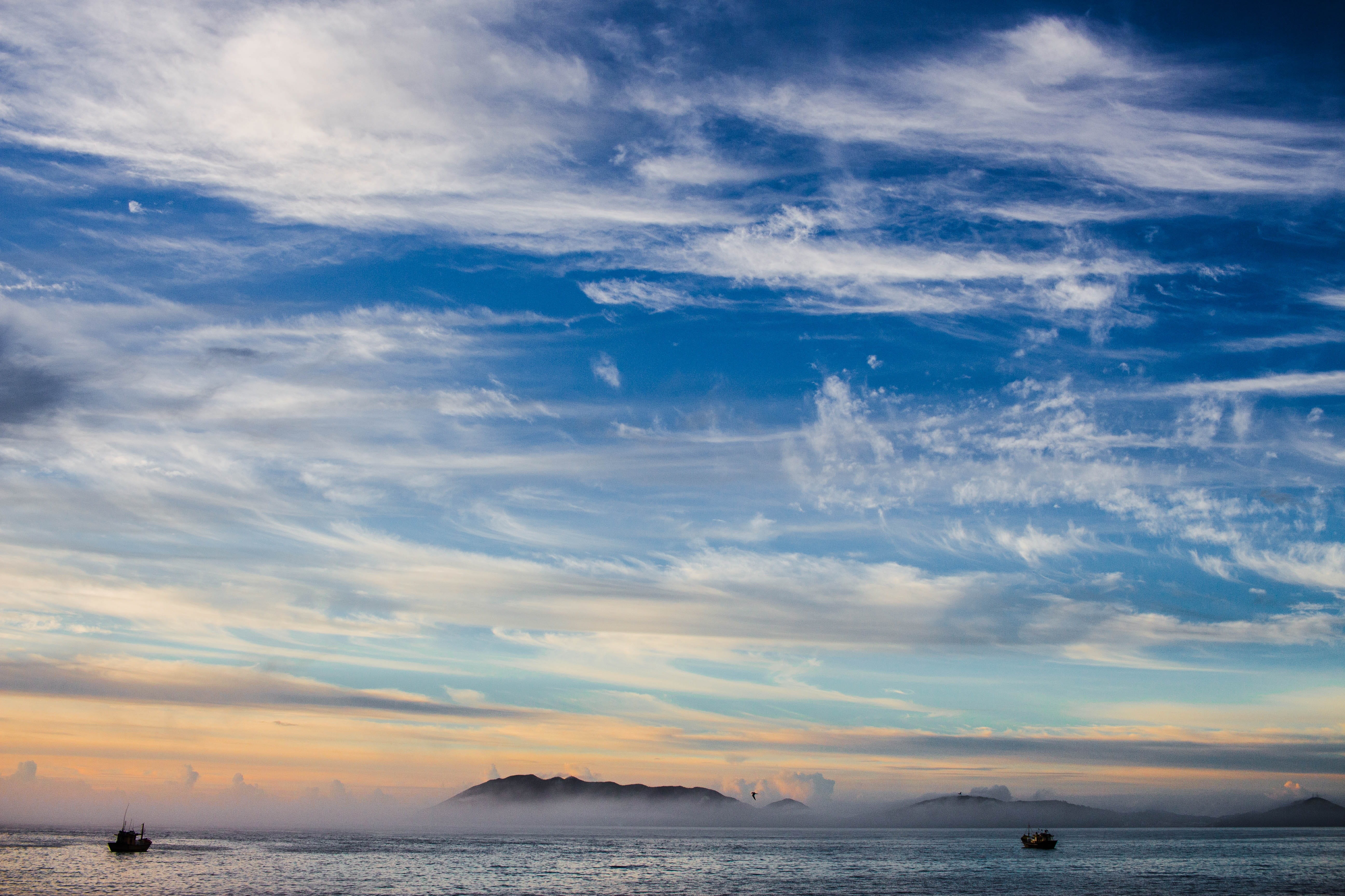 horizon, scenics, waterfront, nature, water, Strong, strong beach, sea, scenics - nature, tranquility, 5K, no people, Cabo Frio, nautical vessel, transportation, HD Wallpaper
