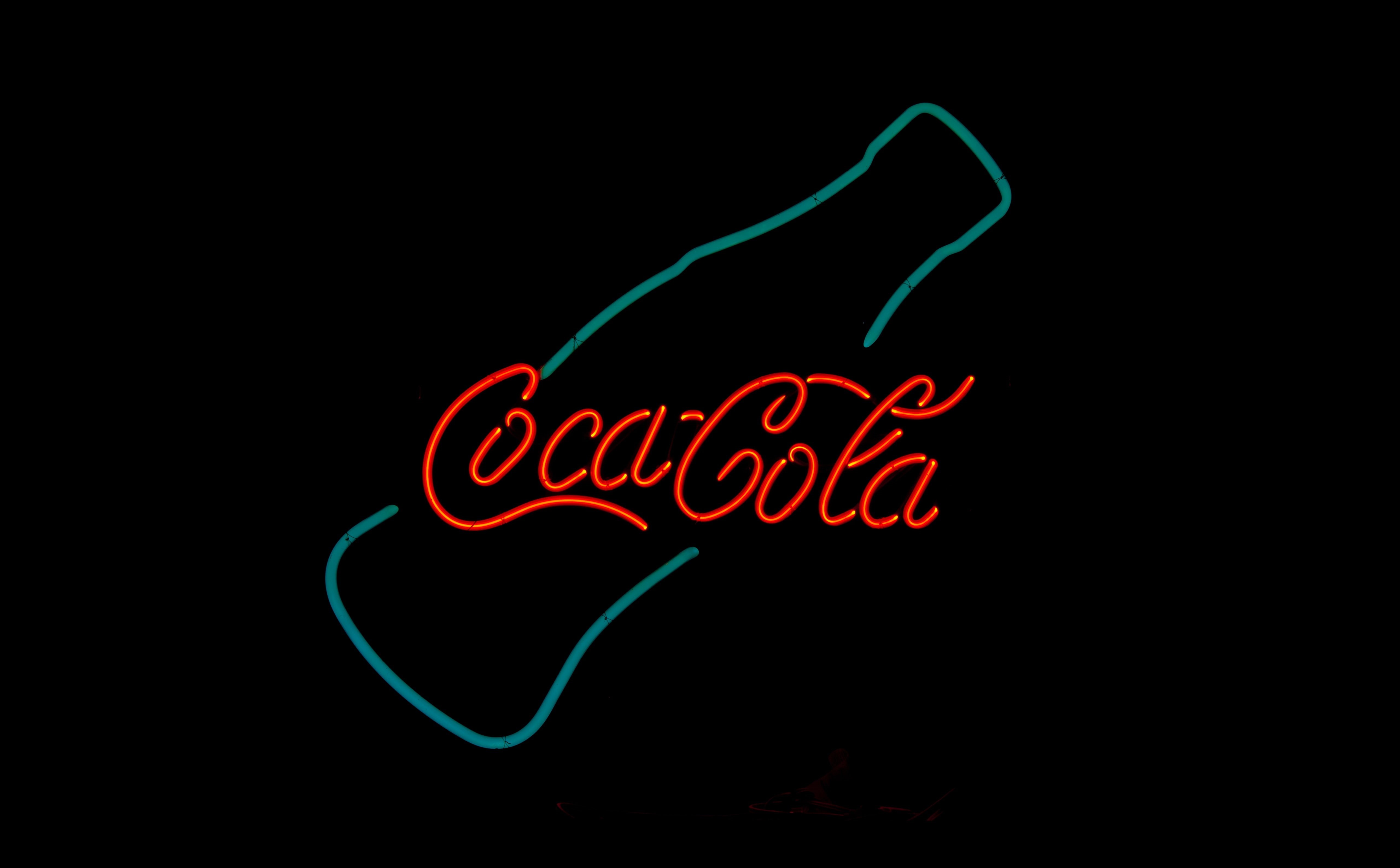 coca, illuminated, copy space, nightlife, united states, single word, Texas, no people, sign, 2011, lighting equipment, red, Billy Bobs Texas, Fort Worth, HD Wallpaper