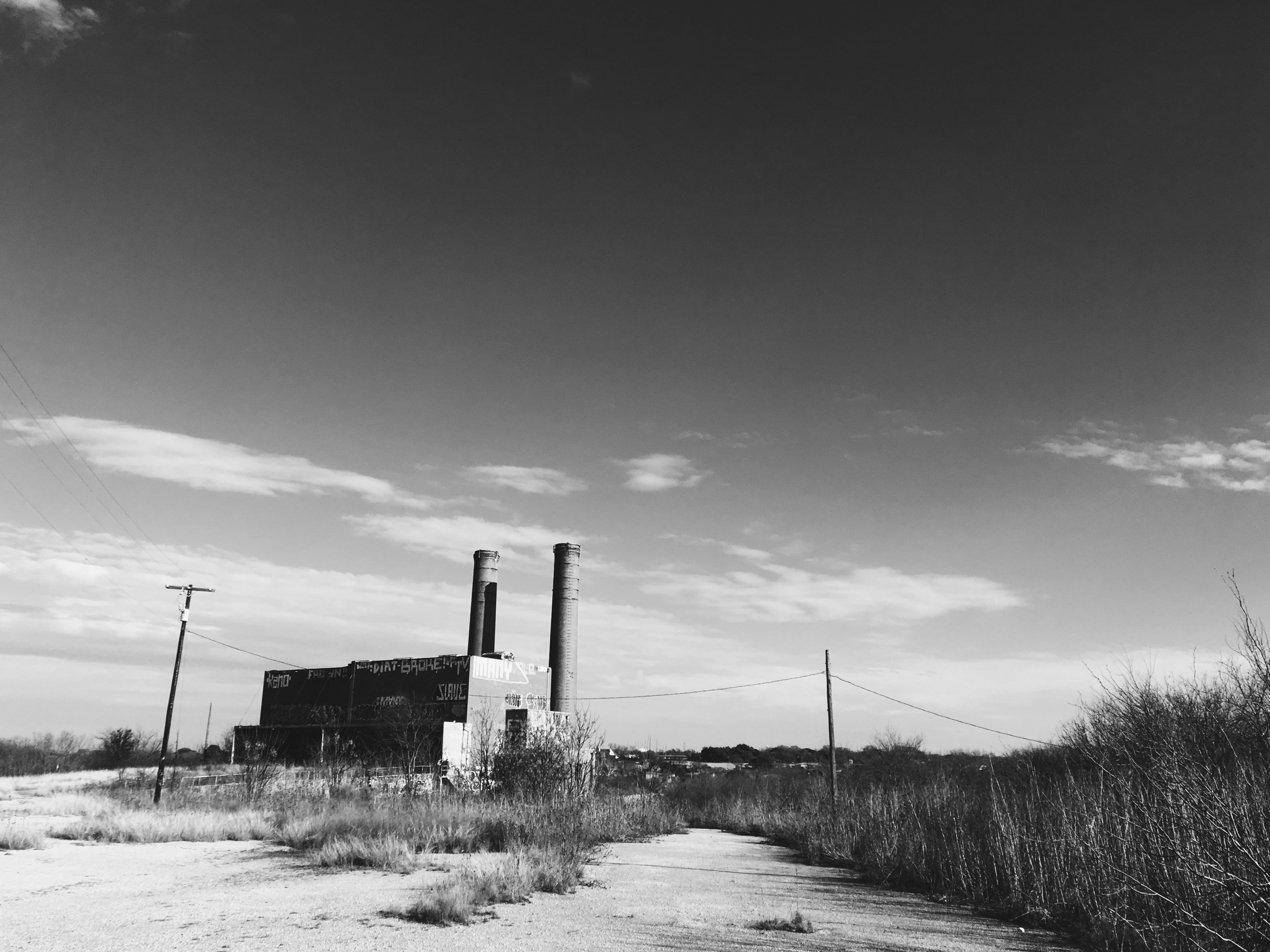winter, nature, built structure, 4K, factory, the way forward, plant, fort worth, cold temperature, united states, outdoors, apocolyptic, day, urban, old building, HD Wallpaper
