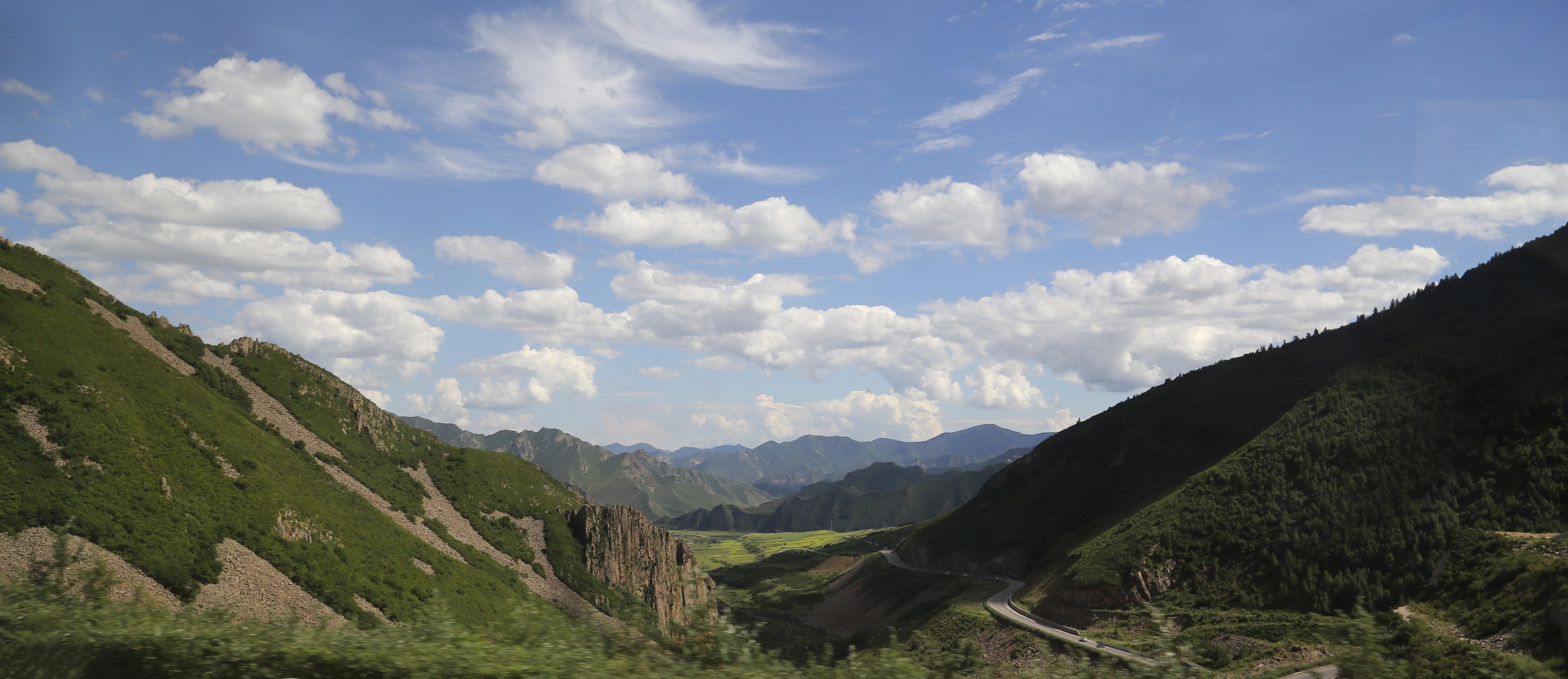 panoramic, tranquility, day, Scenery, beauty In Nature, no People, the scenery, valley, Mountain, outdoors, badaling high-speed, mountain Range, environment, HD Wallpaper