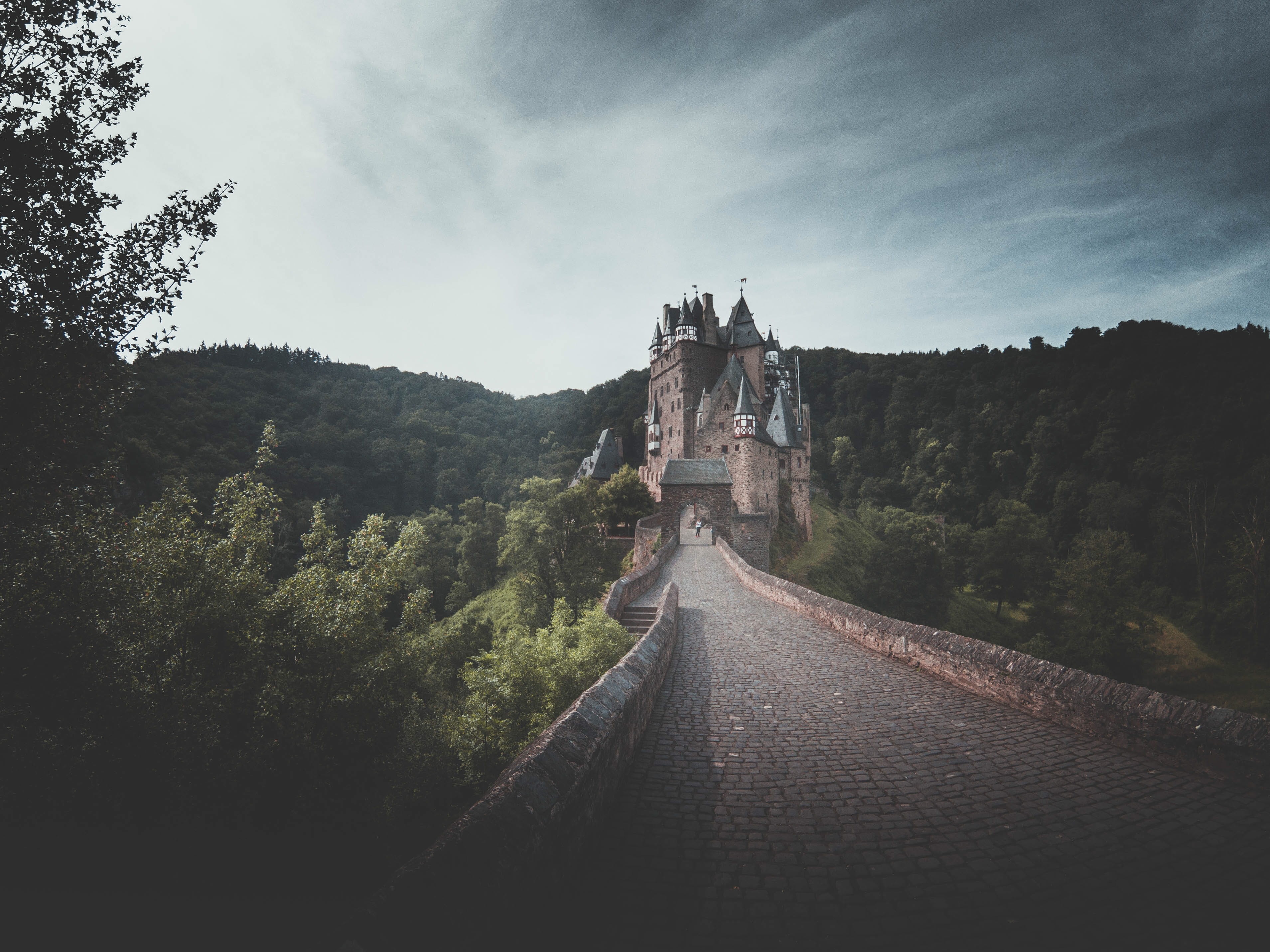 pathway, the way forward, leading, direction, transportation, train track, day, germany, asphalt, daytime, rail, countryside, architecture, 2K, plant, HD Wallpaper
