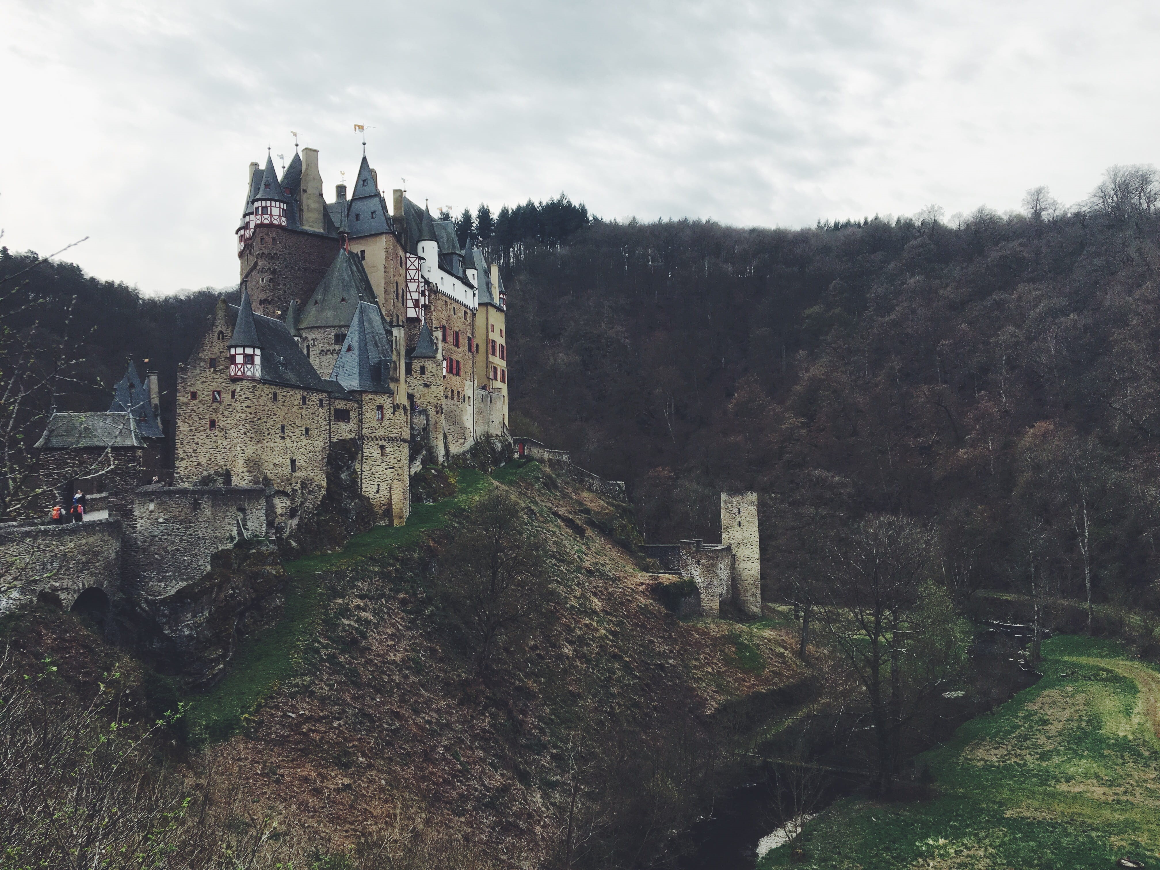 the past, cloud - sky, scenic, architecture, sky, medieval, no people, old, day, fortress, history, building, plant, nature, house, mystical, gierschnach, HD Wallpaper