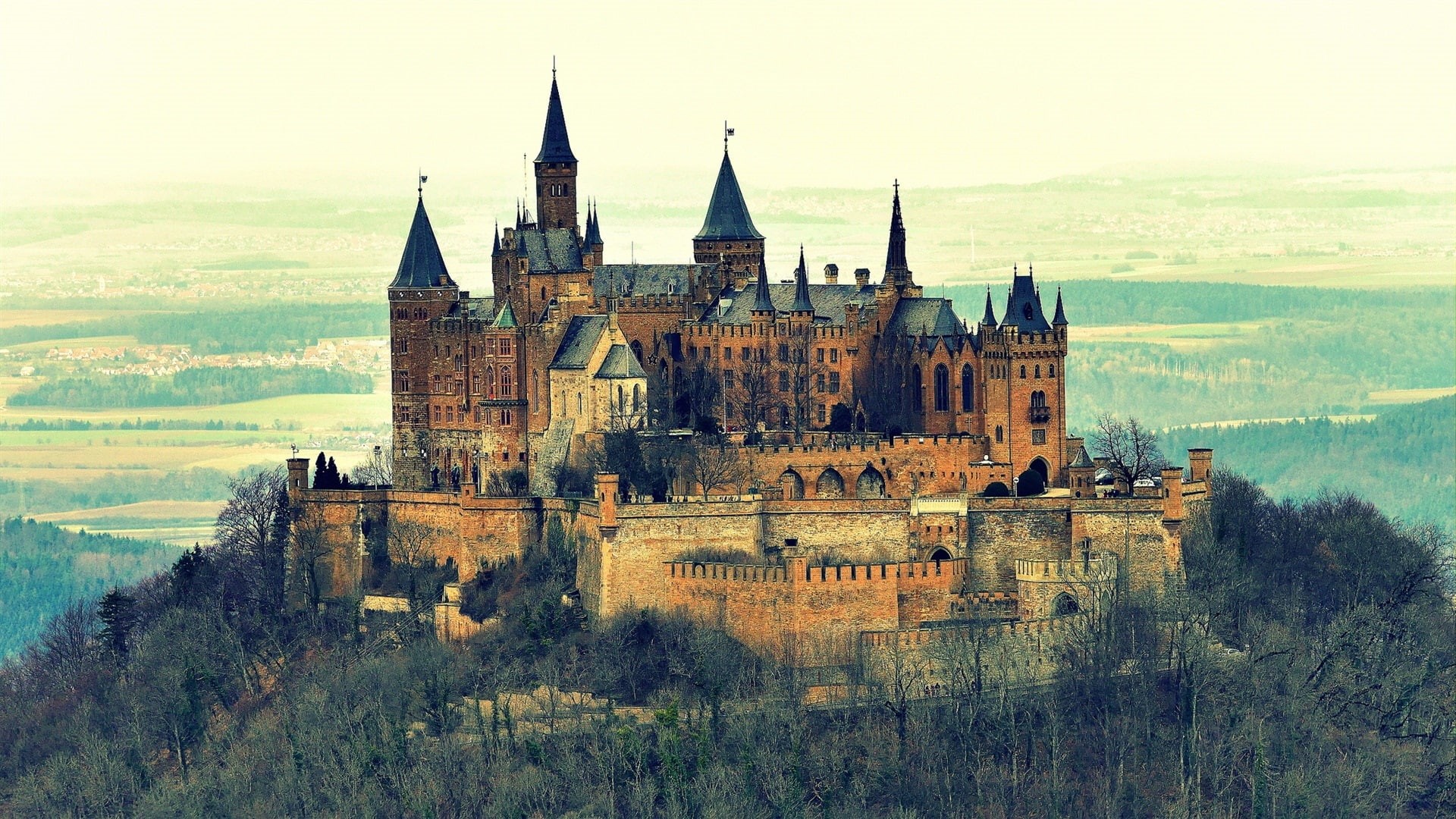 Germany, Hohenzollern, Castle, Burg, 1080P, Mountain, HD Wallpaper