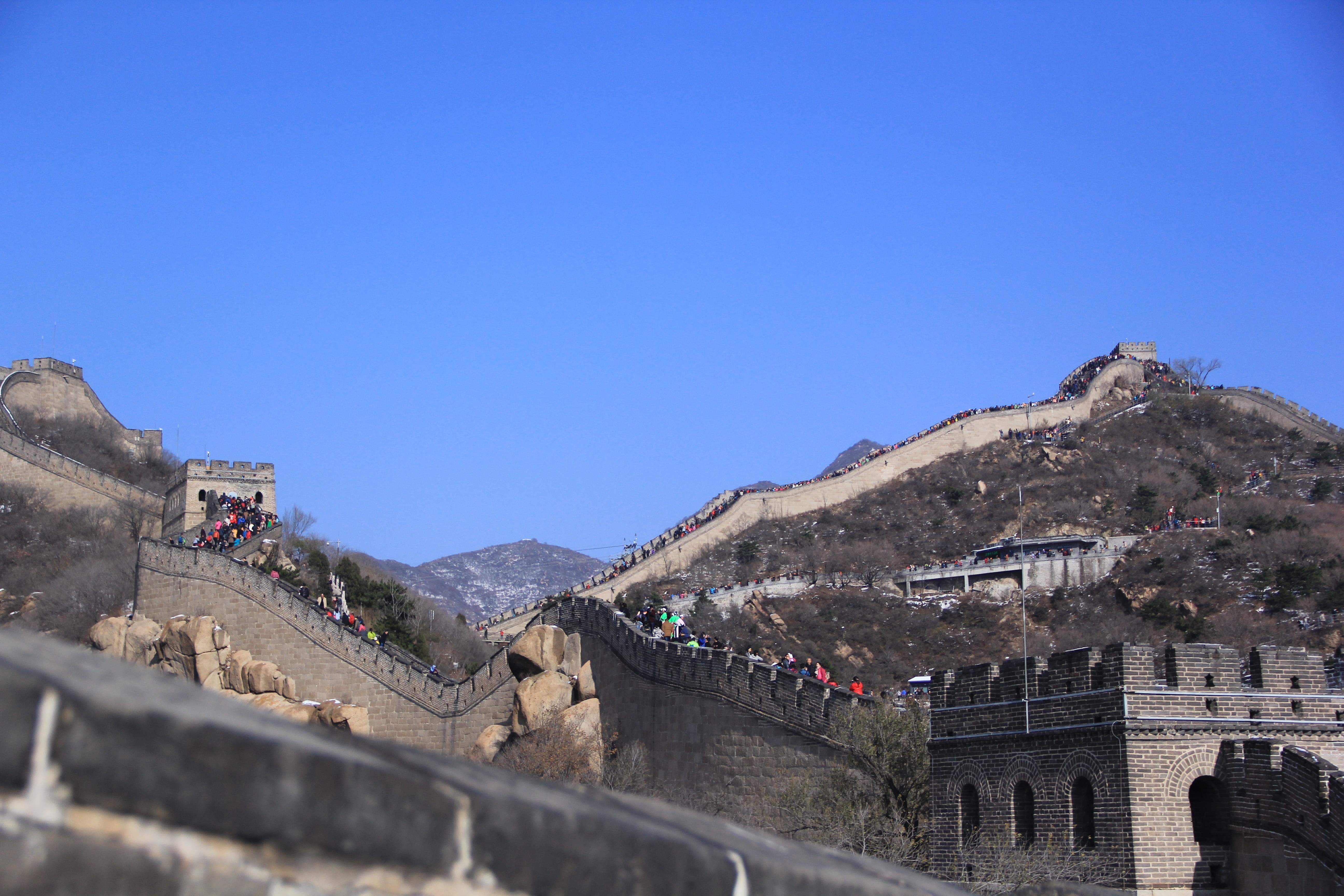 clear sky, ancient, day, city, building, outdoors, wall - Building Feature, jinshangling, building exterior, nature, the city walls, china - East Asia, HD Wallpaper