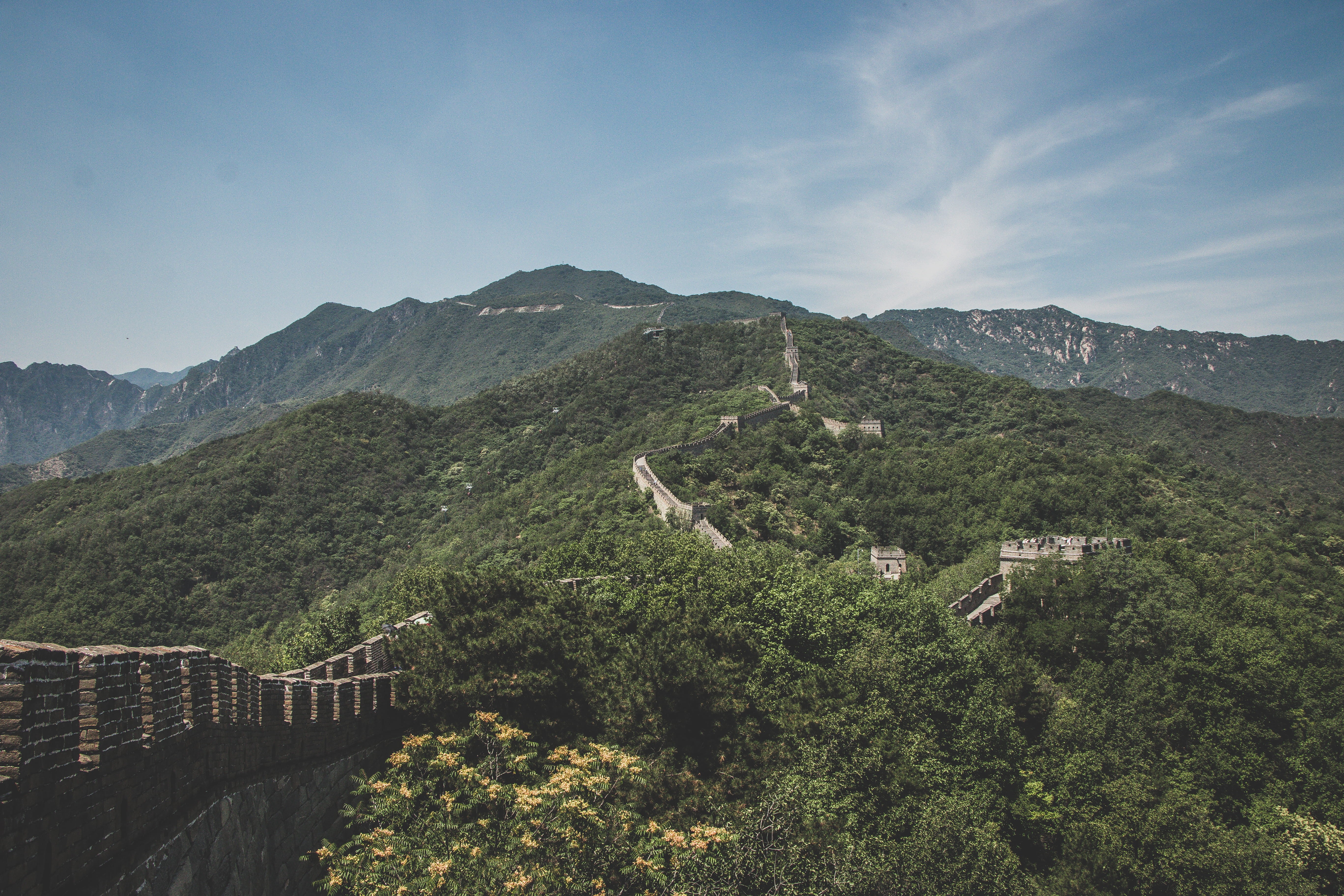 sky, green color, high angle view, scenics - nature, tranquility, architecture, land, 5K, ancient civilization, landscape, mountains, ancient, history, HD Wallpaper
