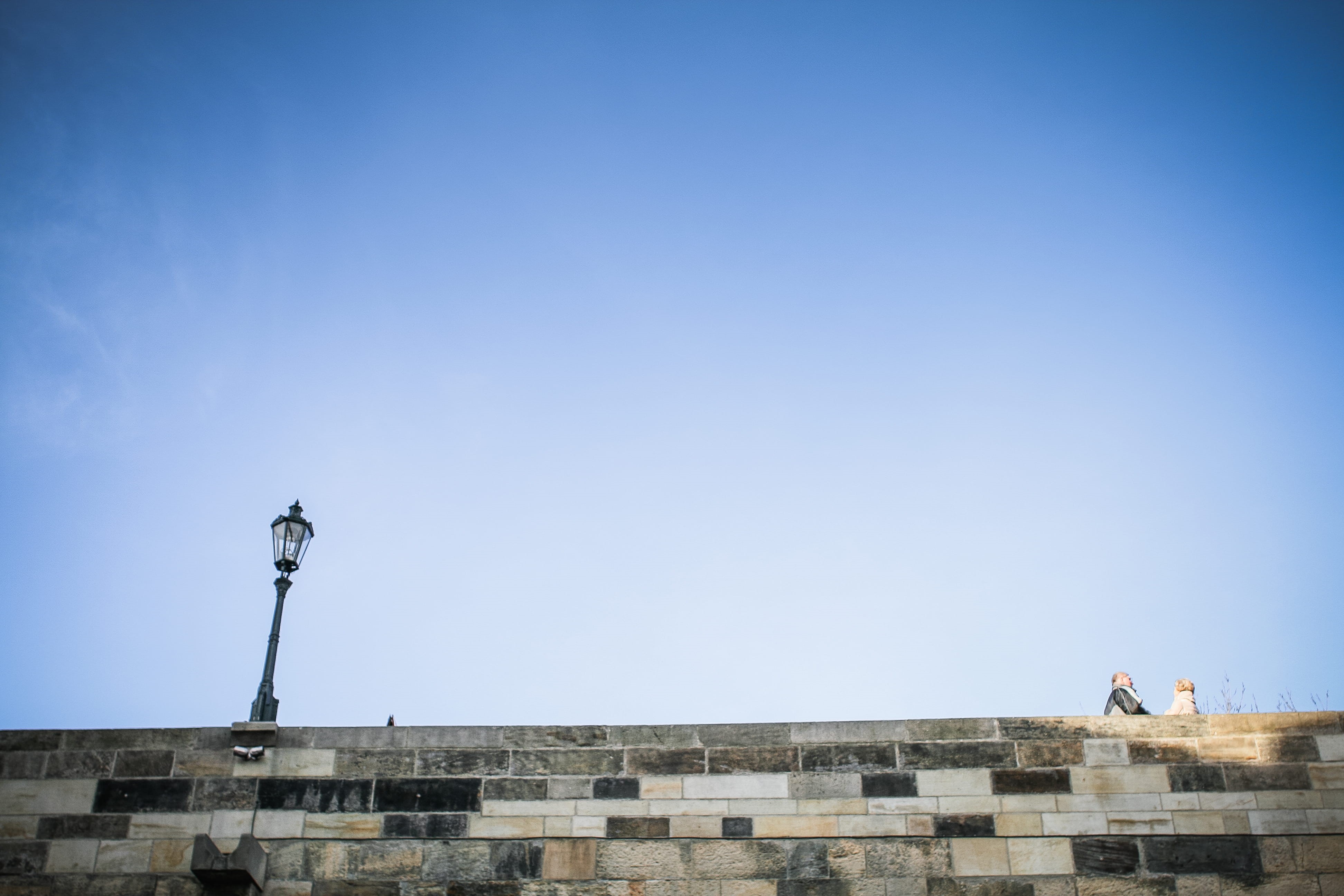 built Structure, day, sky, history, no People, architecture, charles, brick, blue, architecture And Buildings, travel destinations, copy space, wall, low angle view, HD Wallpaper