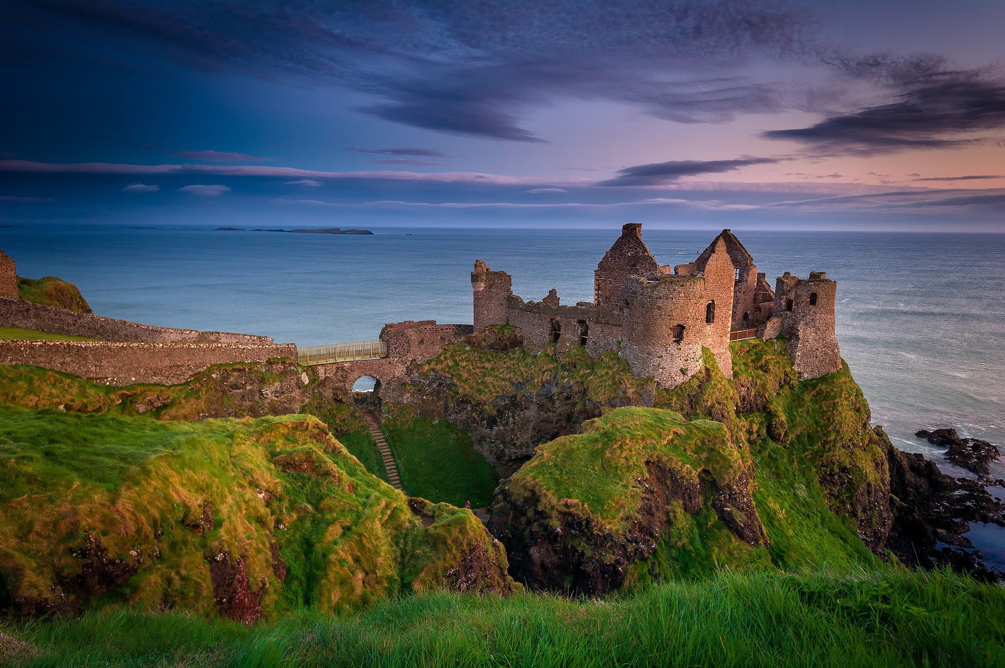 tower, sea, old, famous Place, water, medieval, tourism, built structure, uK, no People, sky, nature, castle, plant, ruins, turret, Dunluce castle, the past, HD Wallpaper