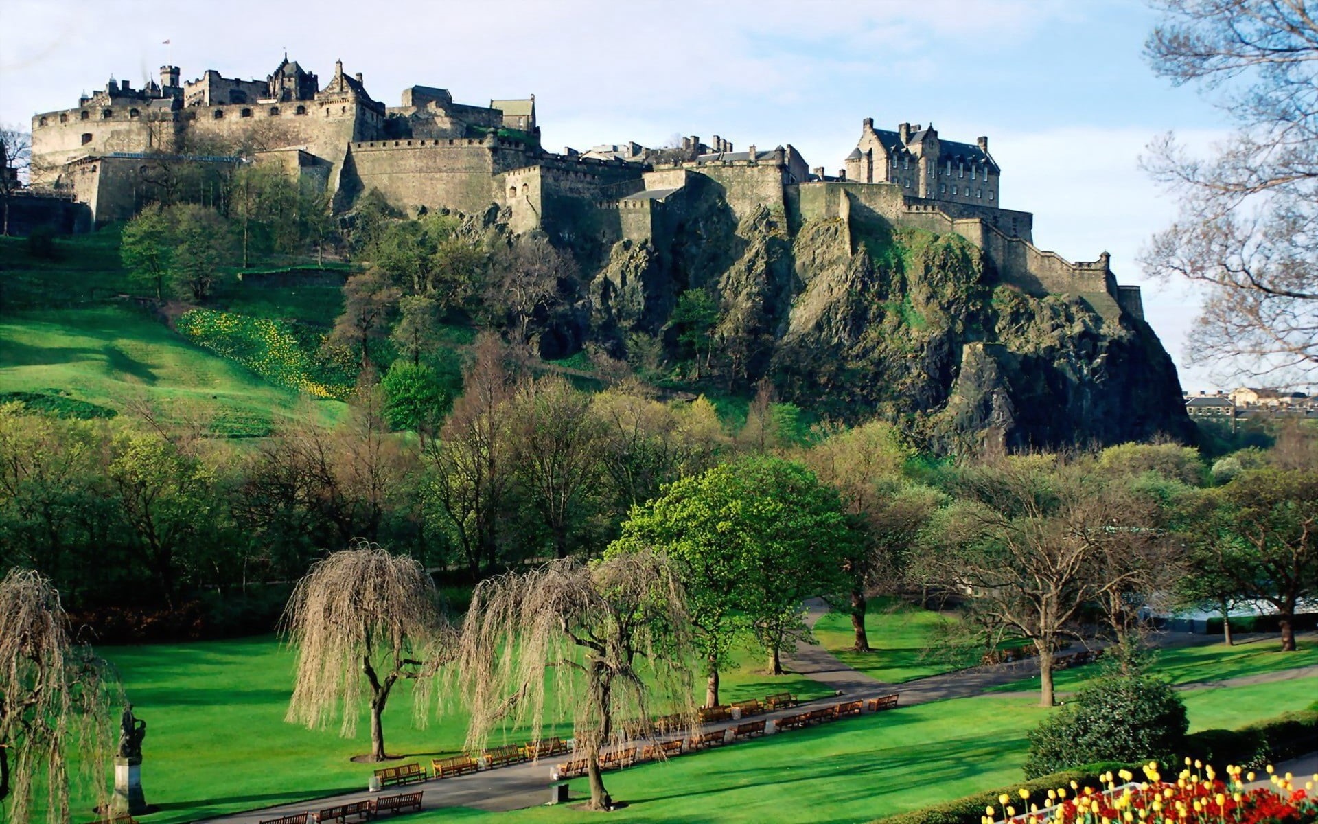 famous Place, castle, nature, hill, hills, summer, no People, old, building Exterior, outdoors, building, medieval, history, tree, fortified Wall, grass, HD Wallpaper