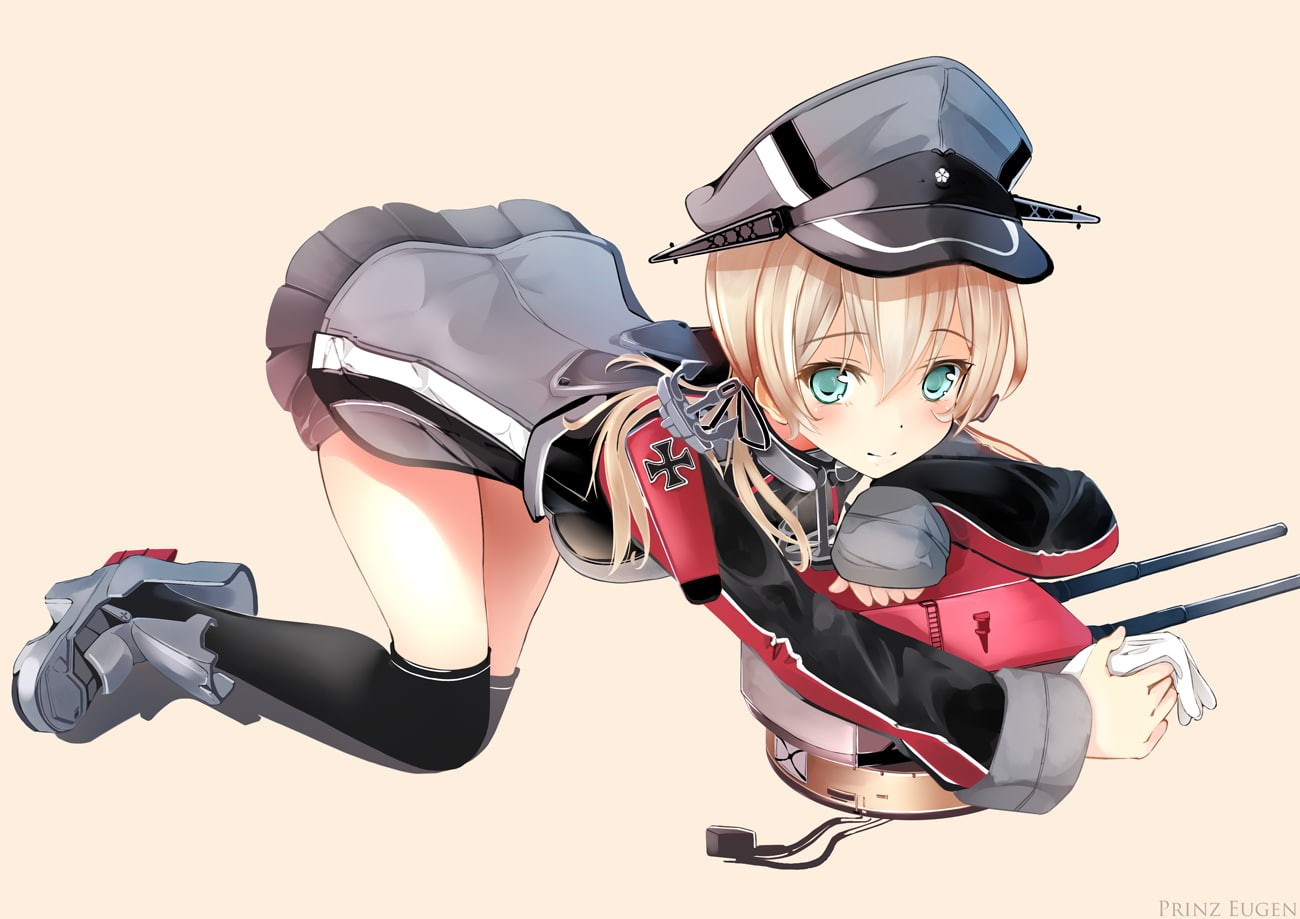 sport, cut out, blue eyes, 720P, studio shot, blonde, representation, security, human representation, full length, Prinz Eugen (KanColle), healthcare and medicine, HD Wallpaper