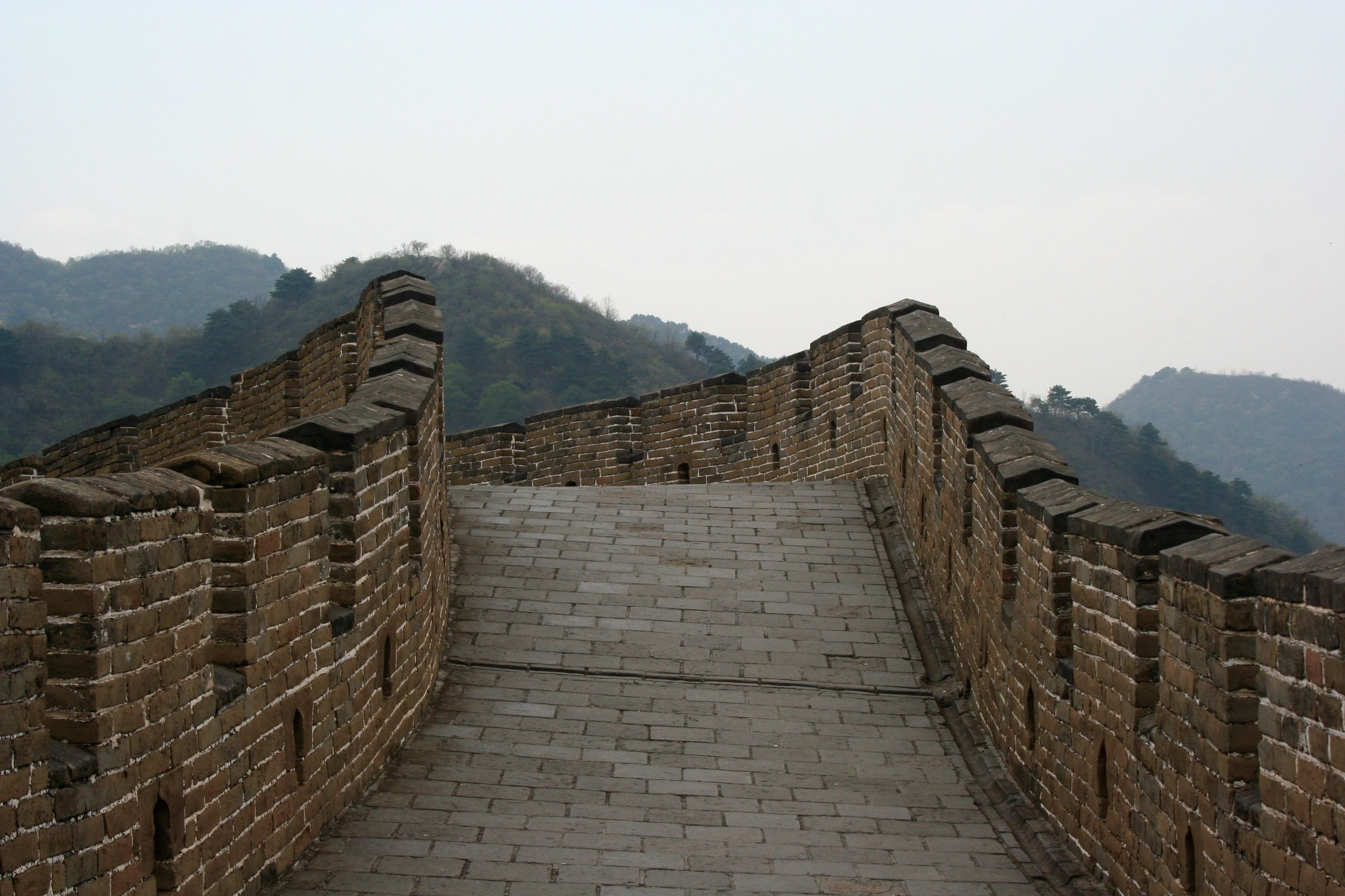 peking, brick, building exterior, Asia, the past, Travel, architecture, landmark, built structure, tourism, mountain, no people, stone wall, Wall, archaeology, HD Wallpaper