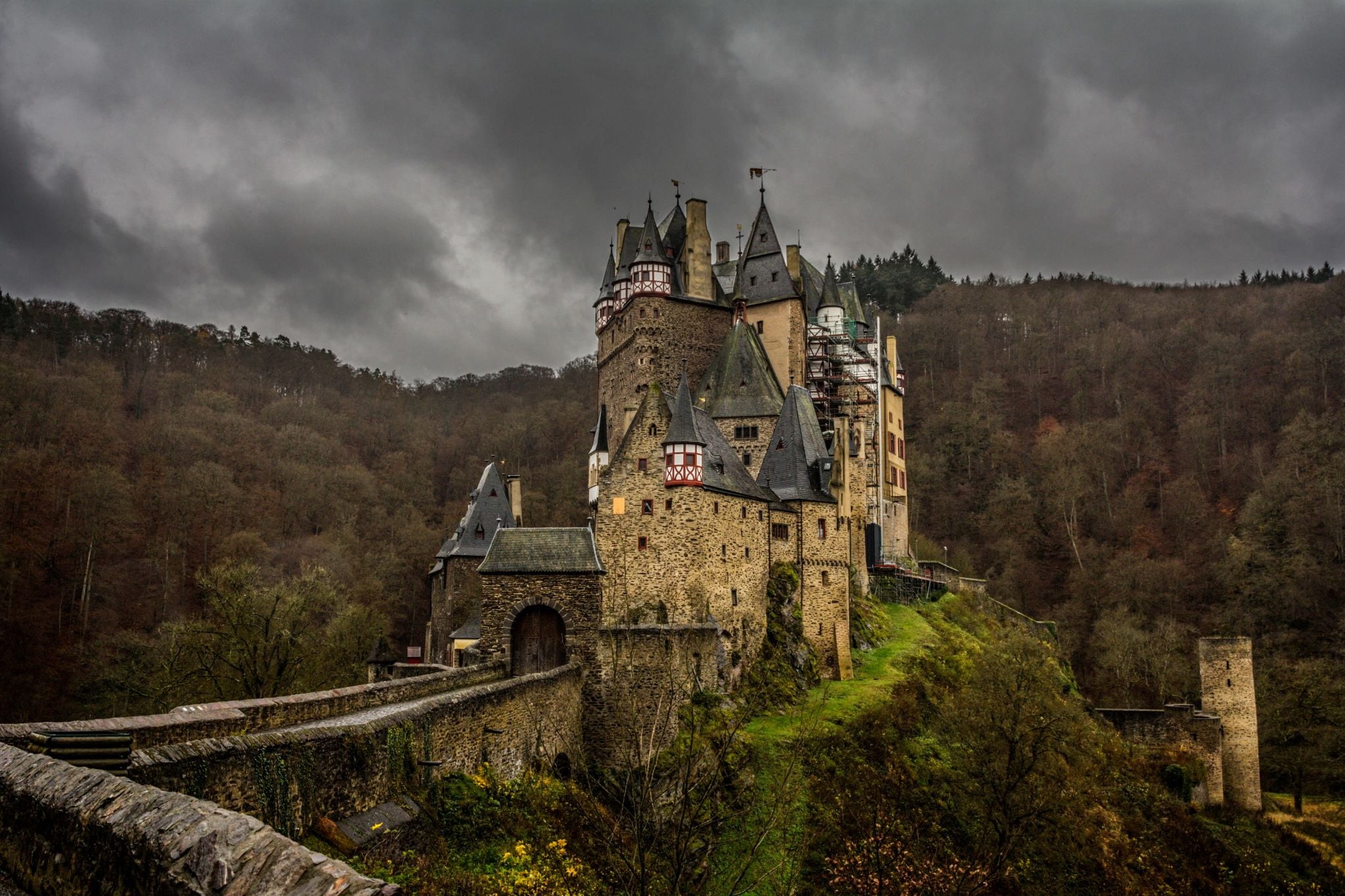 Castle Eltz, 1080P, Germany, forest, HD Wallpaper