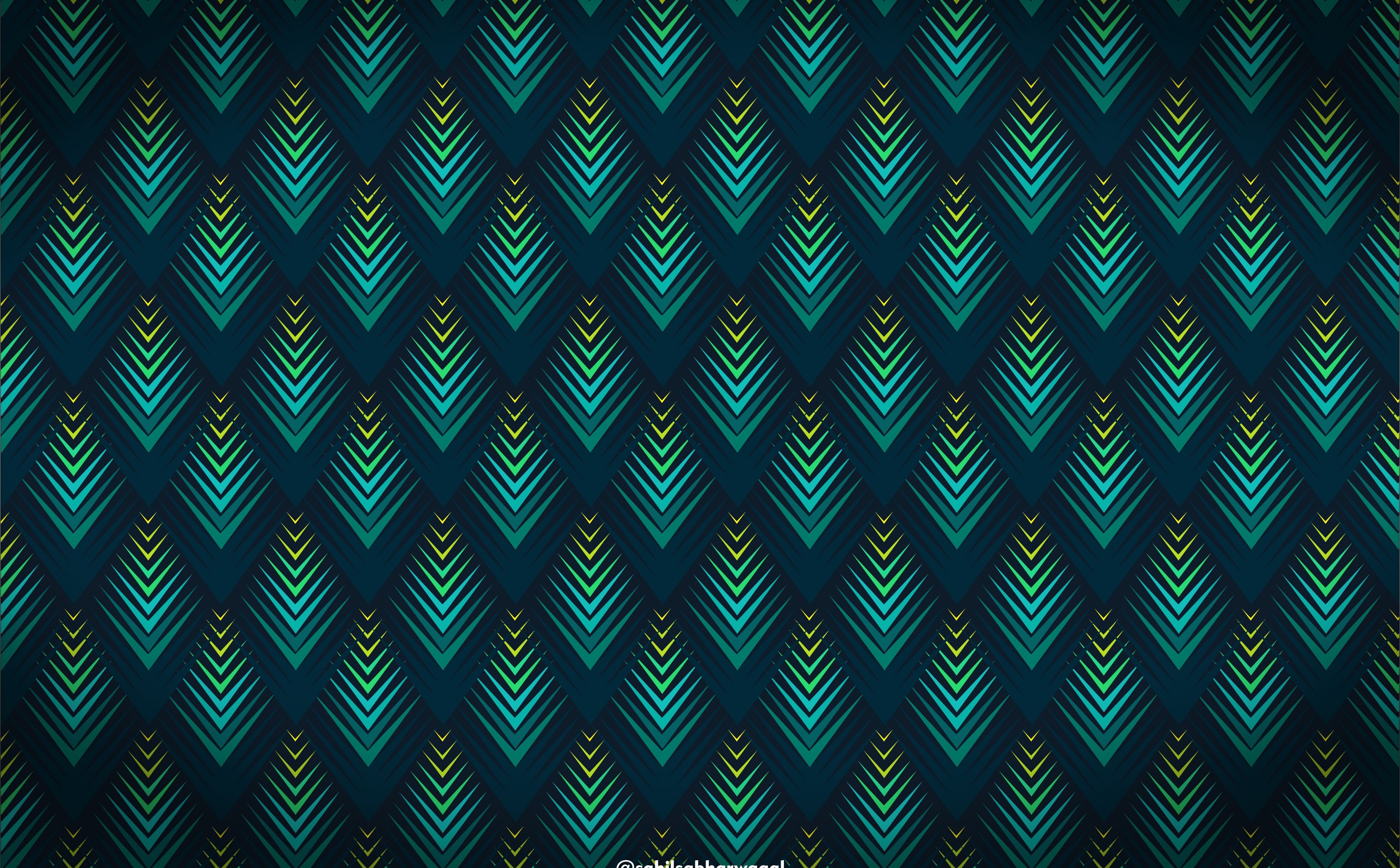 triangle shape, textured, full frame, in a row, teal, coreldraw, pattern, architecture, sahilsabharwaldesign, hole, yellow, blue, alloy, metal, HD Wallpaper