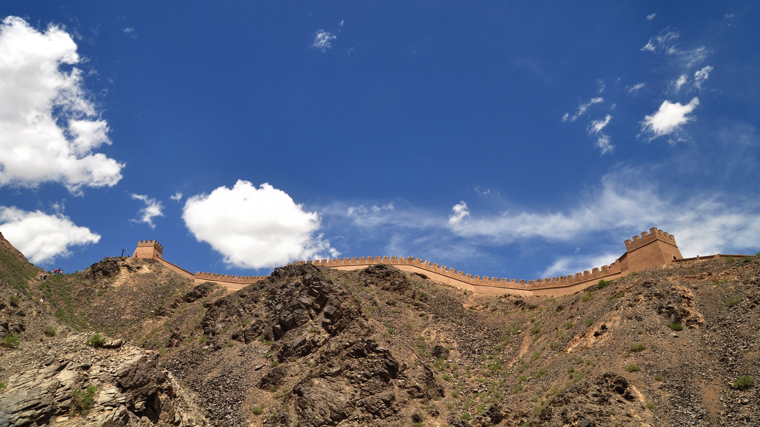 travel, semi-arid, arid climate, mountain, land, eroded, no people, geology, 2K, the great wall, non-urban scene, landscape, outdoors, rock - object, environment, HD Wallpaper