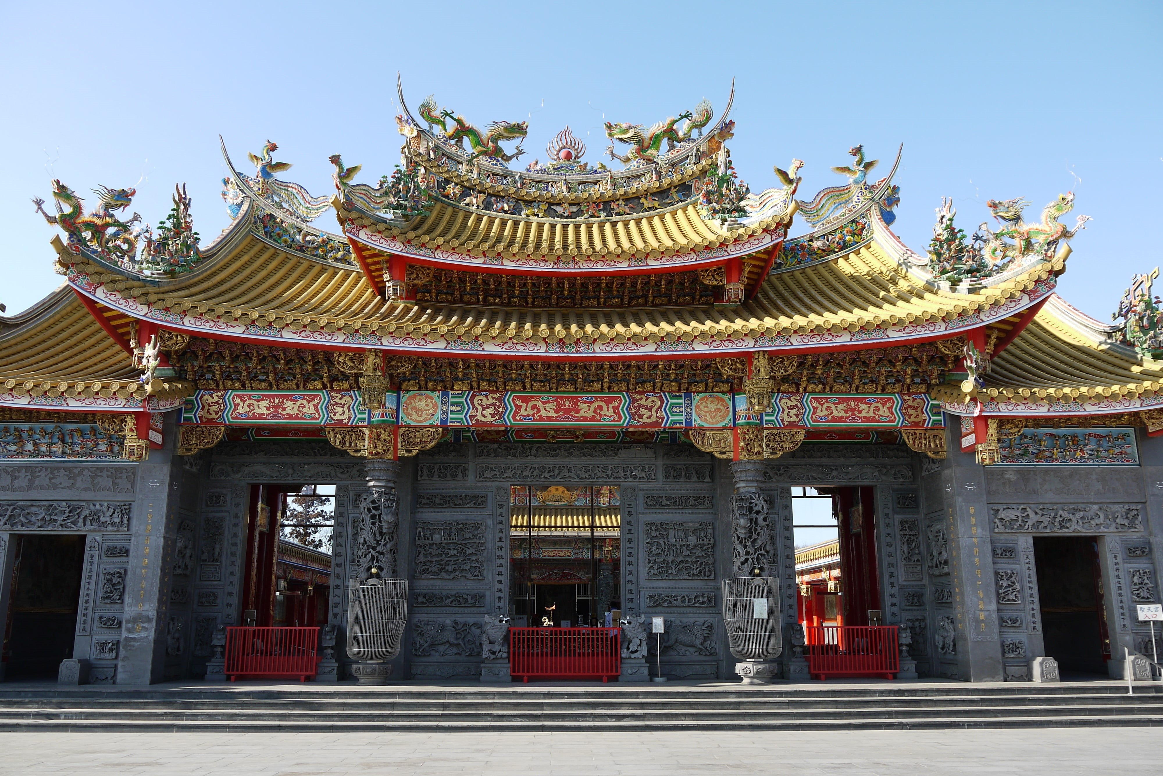 Asia, day, ancient, city, building, travel, 4K, ornate, nature, sky, place of worship, architectural column, built structure, religion, outdoors, belief, HD Wallpaper