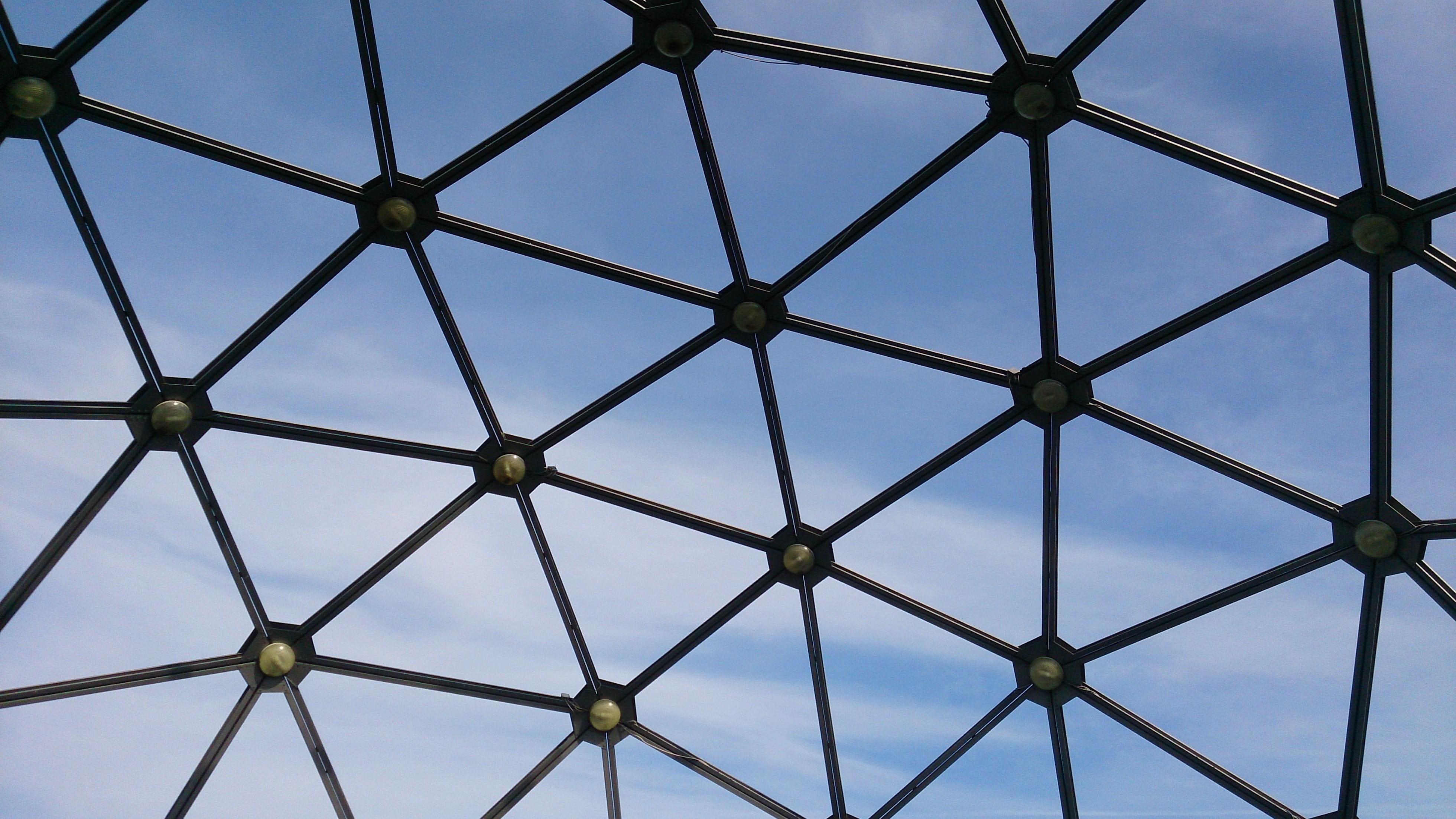 protection, connection, indoors, close-up, design, Balatonboglár, clear sky, backgrounds, nature, sky, no people, ceiling, 4K, cloud - sky, geometric shape, HD Wallpaper