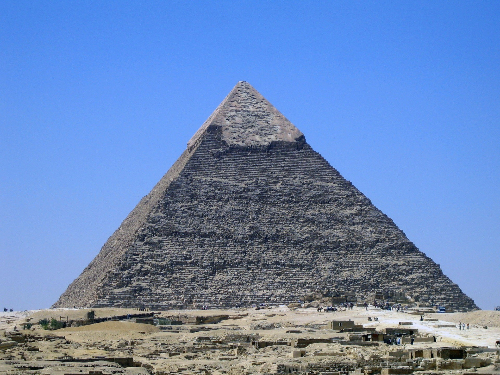 archaeology, pyramid, nature, outdoors, gizeh, desert, low angle view, sky, ancient history, wonder of the world, pyramid of chefren, pharaonic, travel, HD Wallpaper