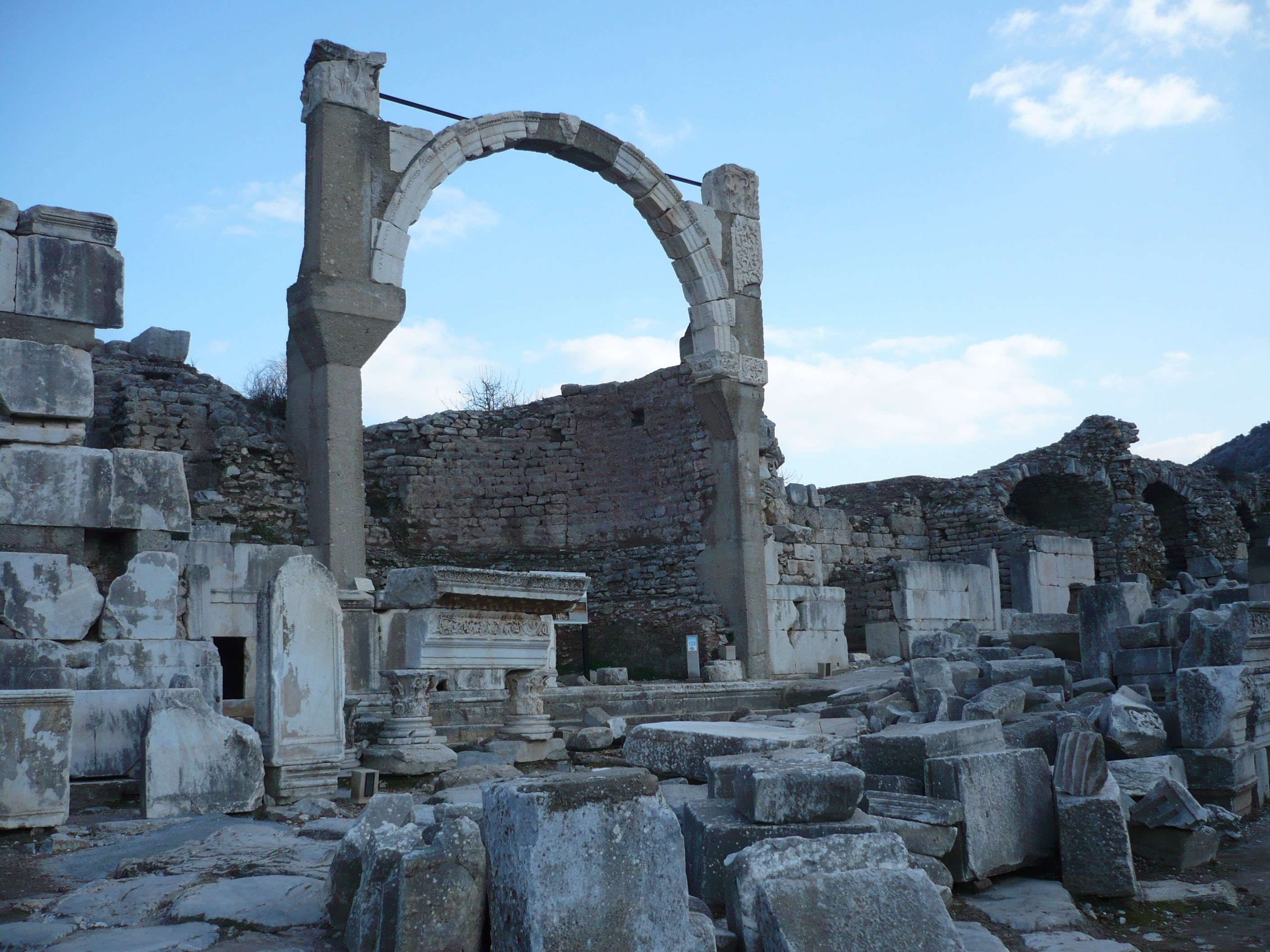 travel, no people, nature, ruined city, antiquity, built structure, sky, history, celsus library, old, impressive, old ruin, outdoors, day, columnar, ancient civilization, HD Wallpaper