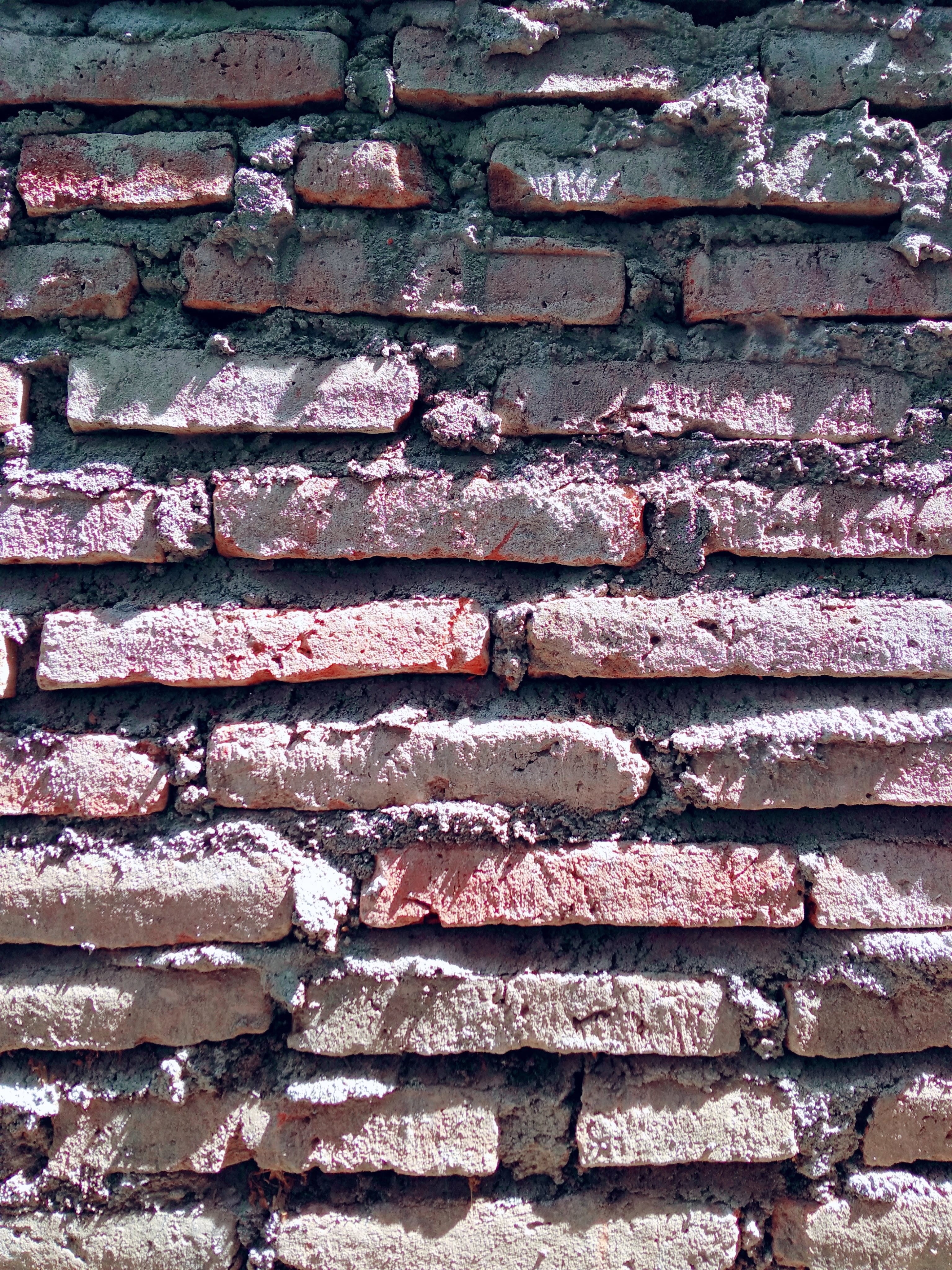 close-up, rough, repetition, no people, border, old, staircase, snow, brick, the user-le, wall - building feature, painting, brown, open, famous, brick wall, Phone HD Wallpaper