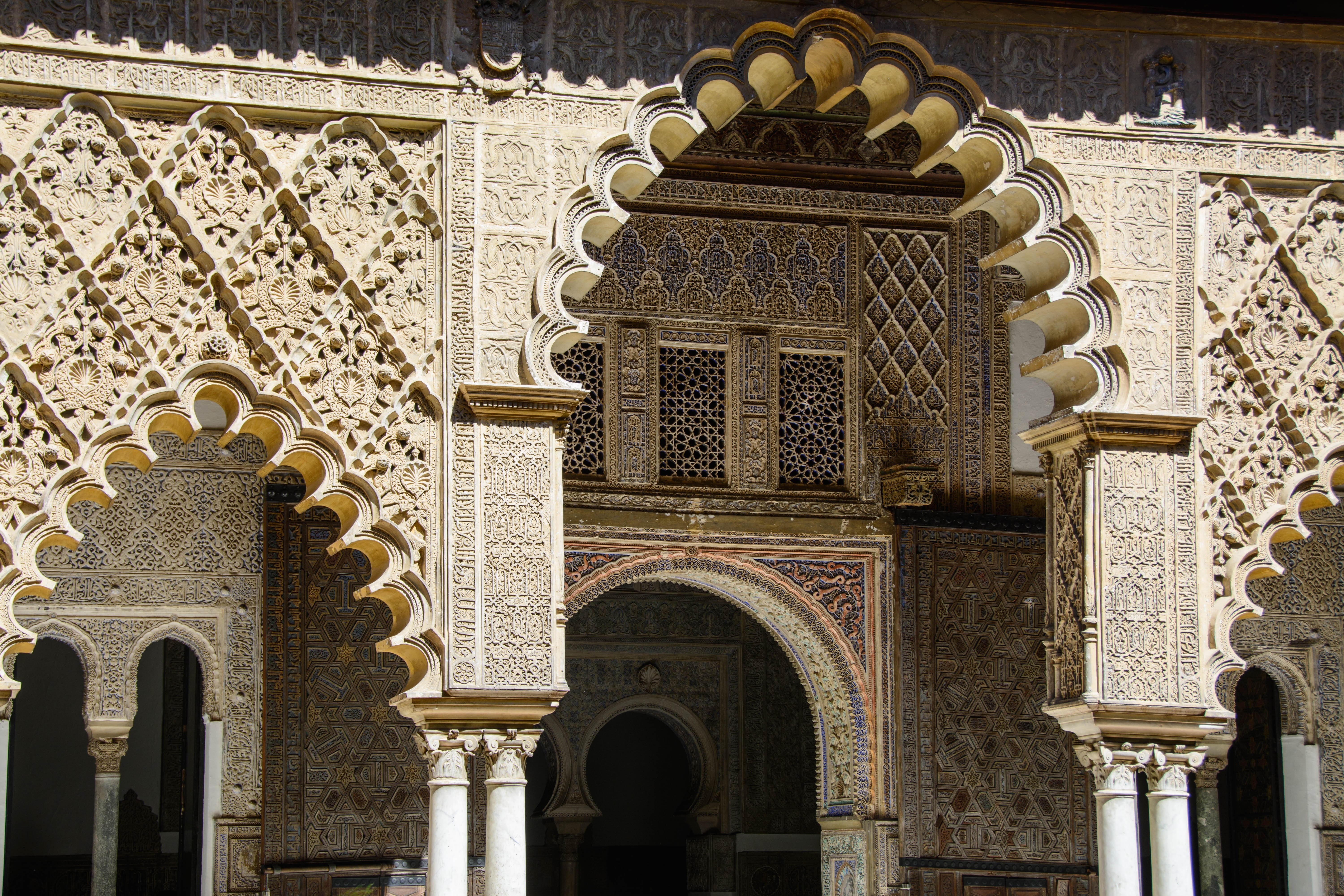 art and craft, 5K, architecture and art, built structure, spain, the past, building exterior, arch, creativity, outdoors, architectural column, ornate, HD Wallpaper