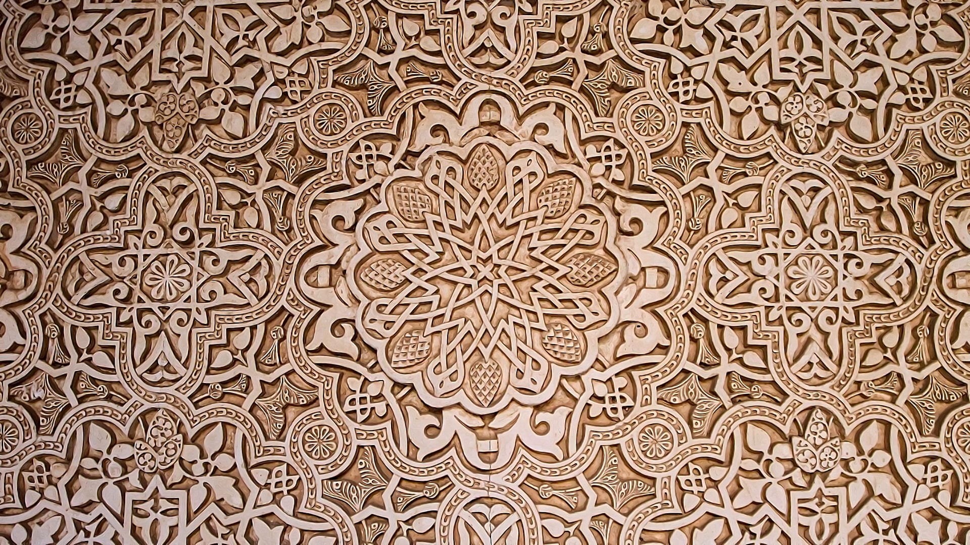 1080P, ornament, woodcarving, texture, skill, Moorish pattern, HD Wallpaper
