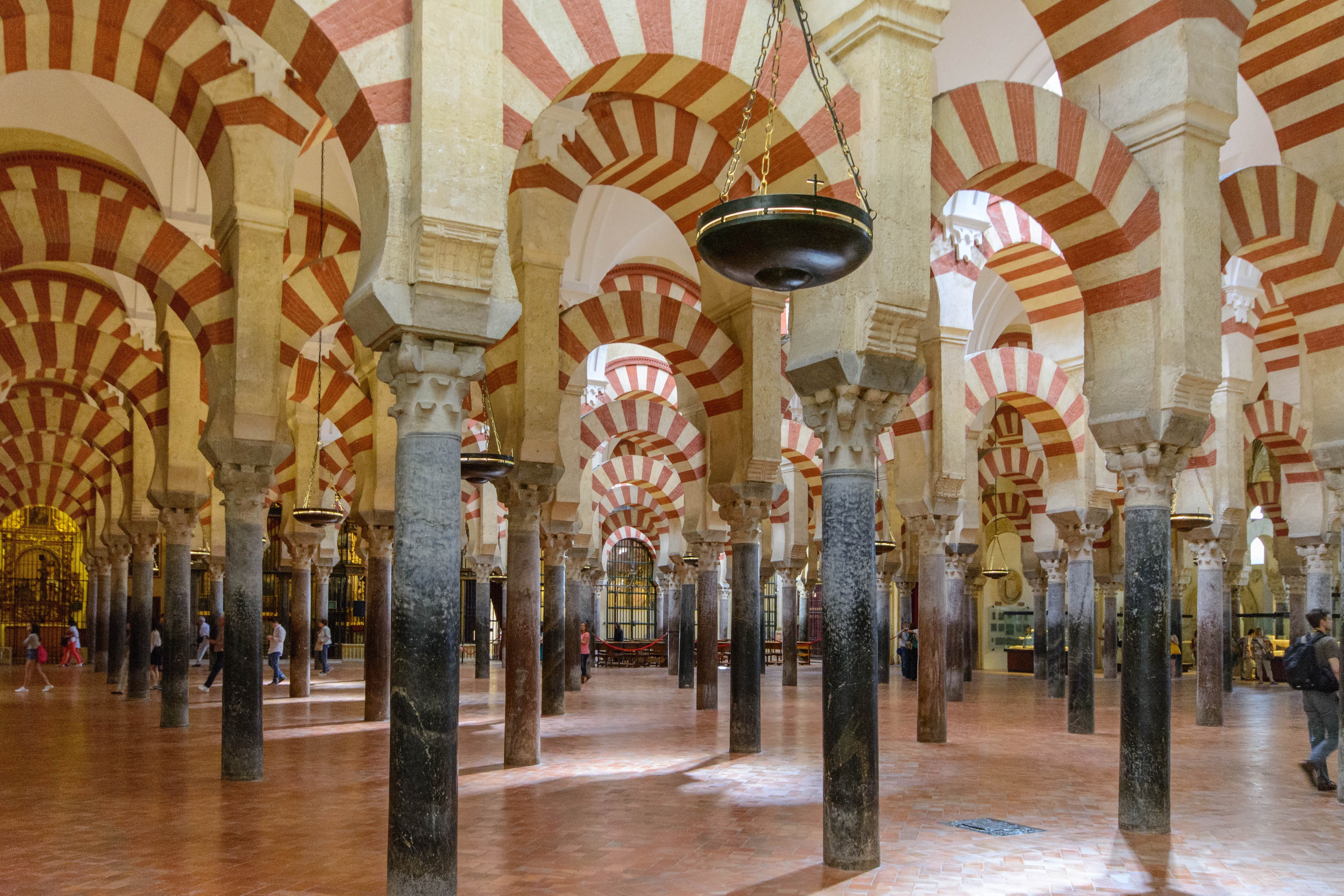 ceiling, built structure, lighting equipment, 5K, orange, day, flooring, building, place of worship, architectural column, world heritage, history, belief, HD Wallpaper