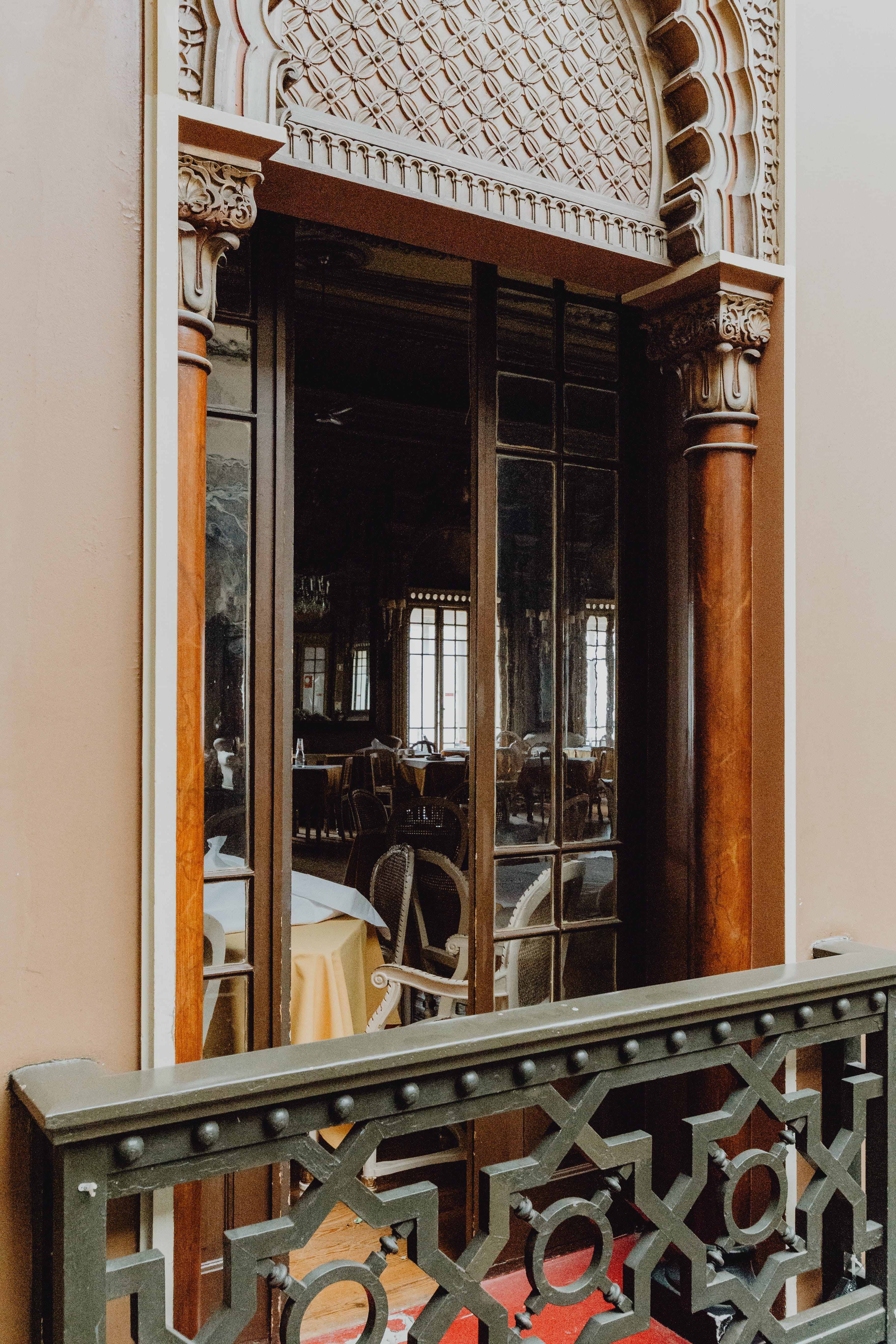 interior design, outdoors, building, store, interior, glass - material, business, alentejo, built structure, window, Casa do Alentejo, no people, Moorish-style, Phone HD Wallpaper