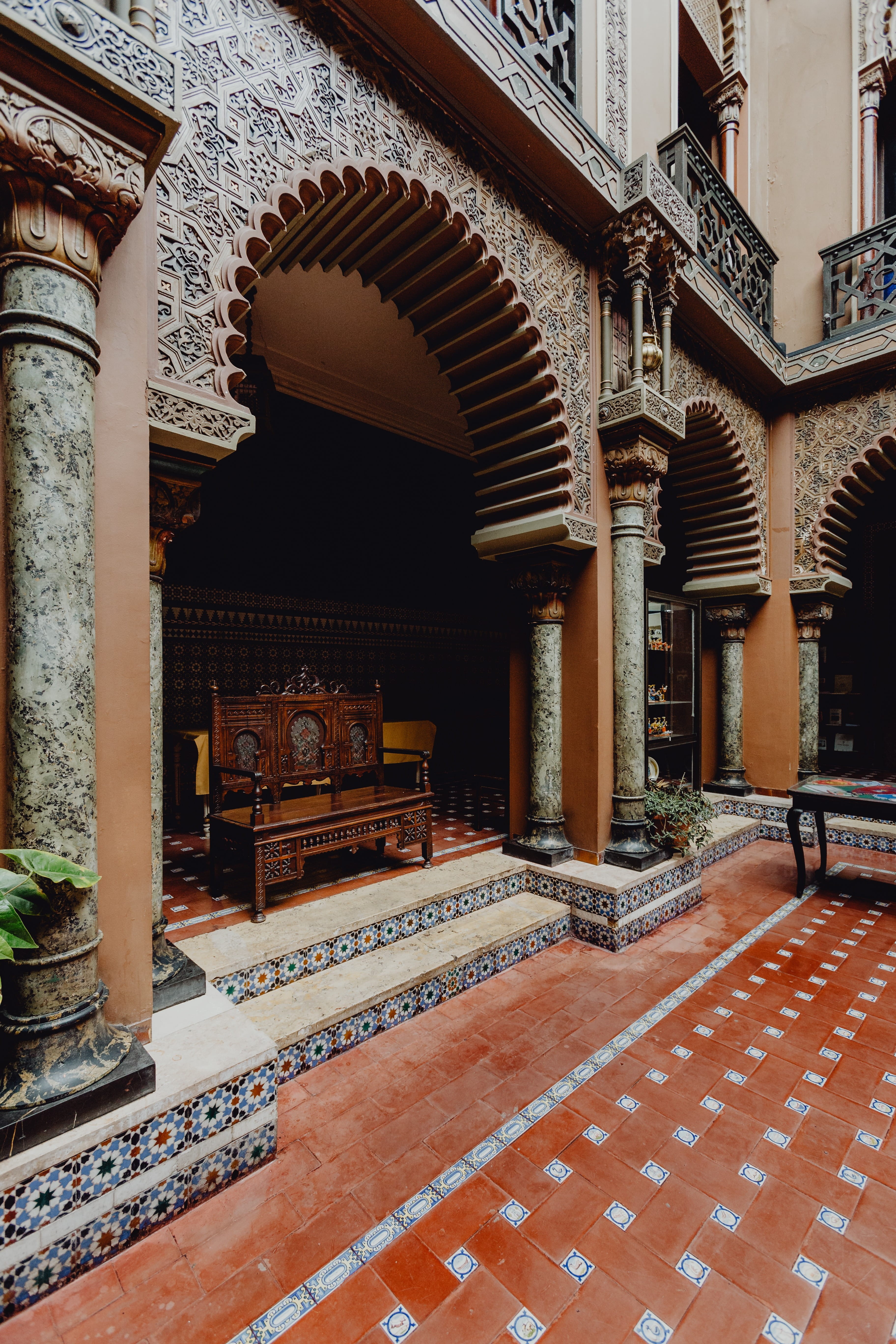 colonnade, history, lisboa, restaurant, interior design, casa, architectural column, lisbon, Palacio Alverca, belief, religion, portugal, nature, arcade, Phone HD Wallpaper