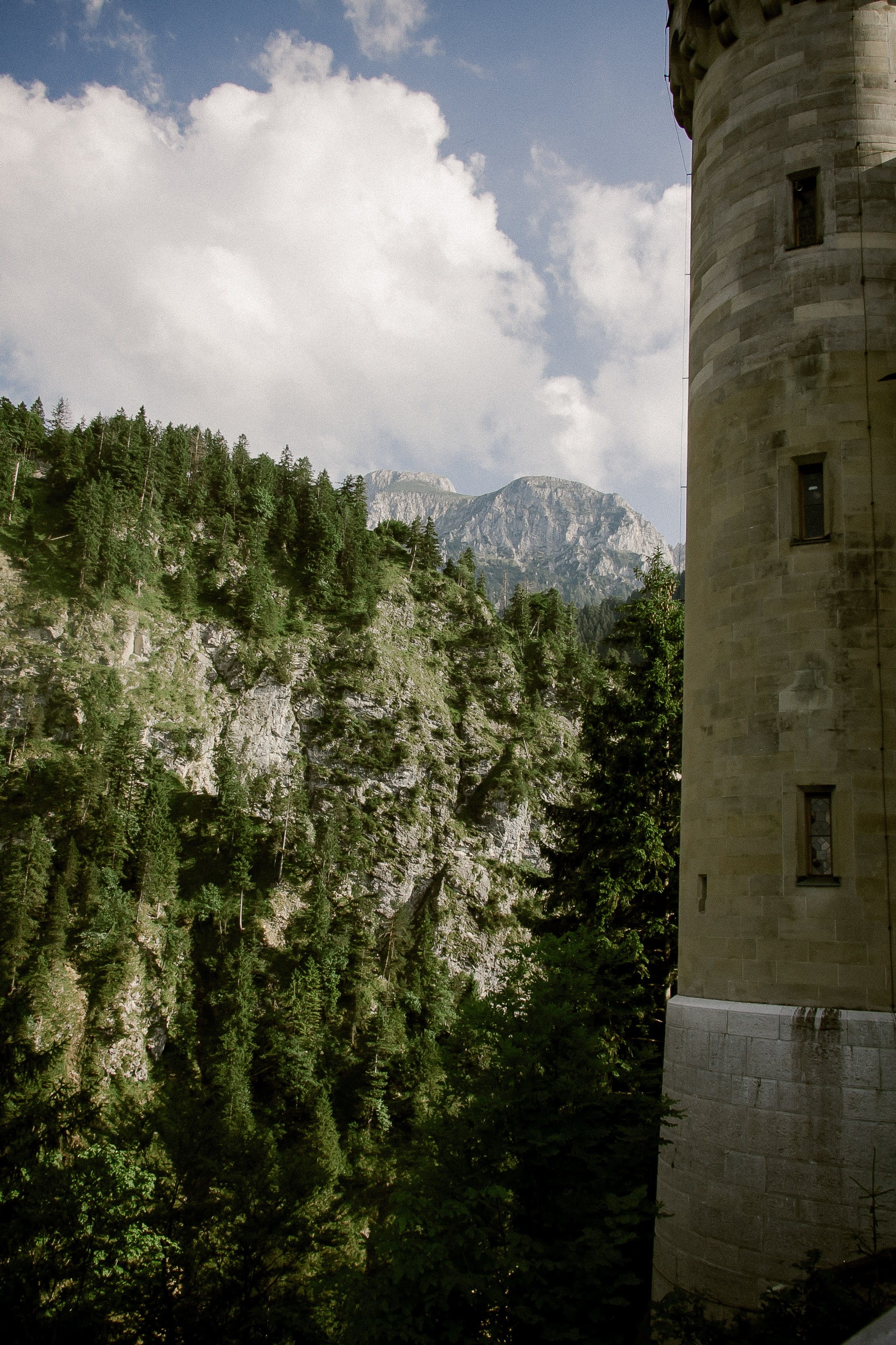 scenics - nature, german, king, plant, alps, famous, fort, pretty, tower, ludwig, nobody, vacation, outlook, hill, clouds, growth, tale, beauty, no people, Phone HD Wallpaper