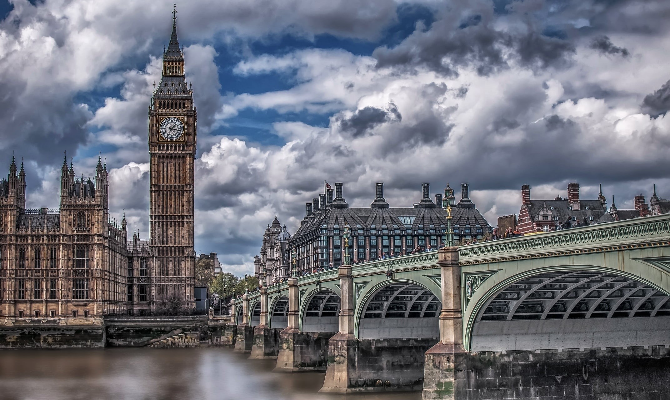 cloud - sky, nature, day, dramatic, architecture, bridge - man made structure, big bang, travel destinations, history, london, cityscape, tower, the past, HD Wallpaper