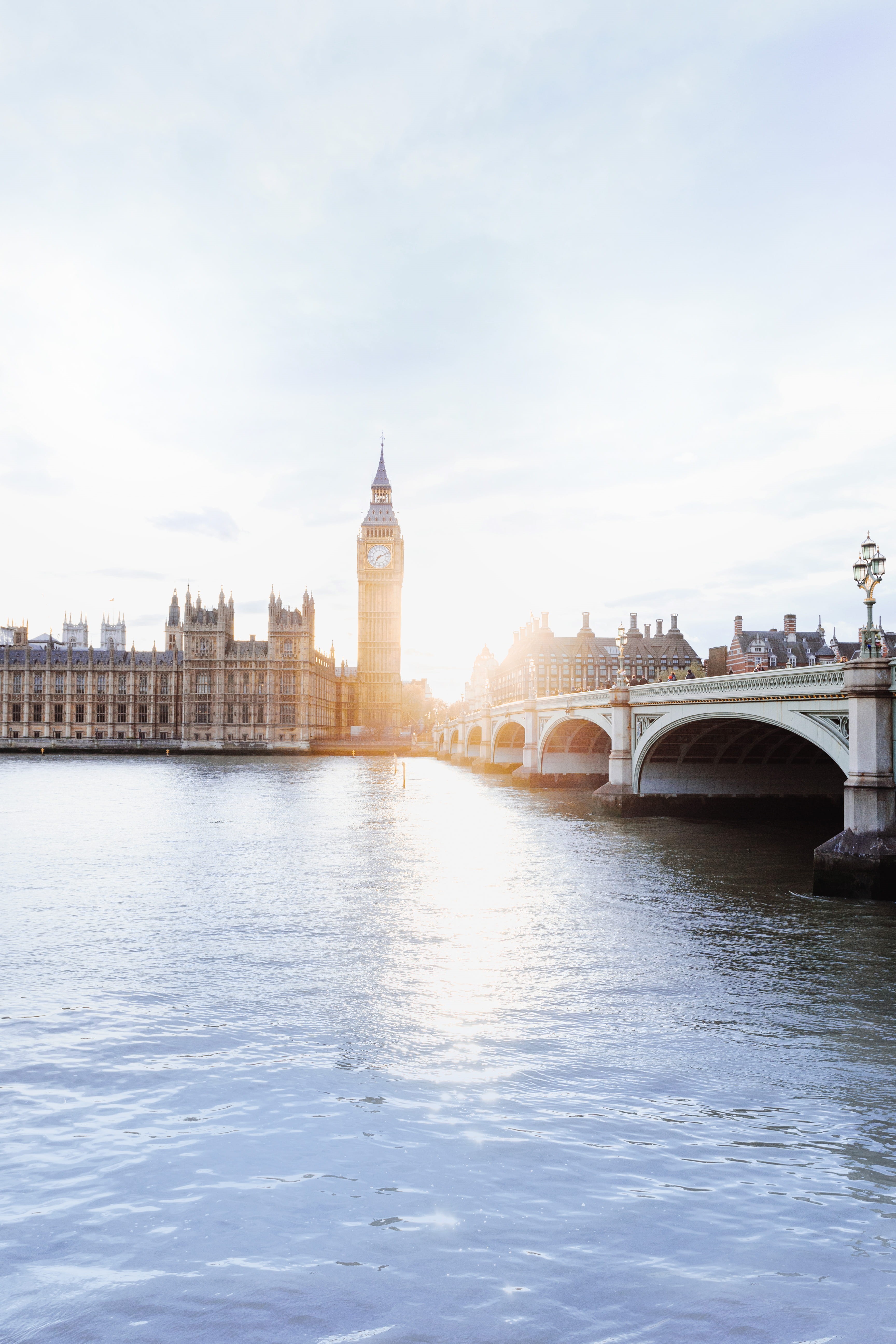 clock tower, cityscape, europe, ben, outdoors, tourism, built structure, no people, building, england, travel, river, bridge, government, thames River, Phone HD Wallpaper