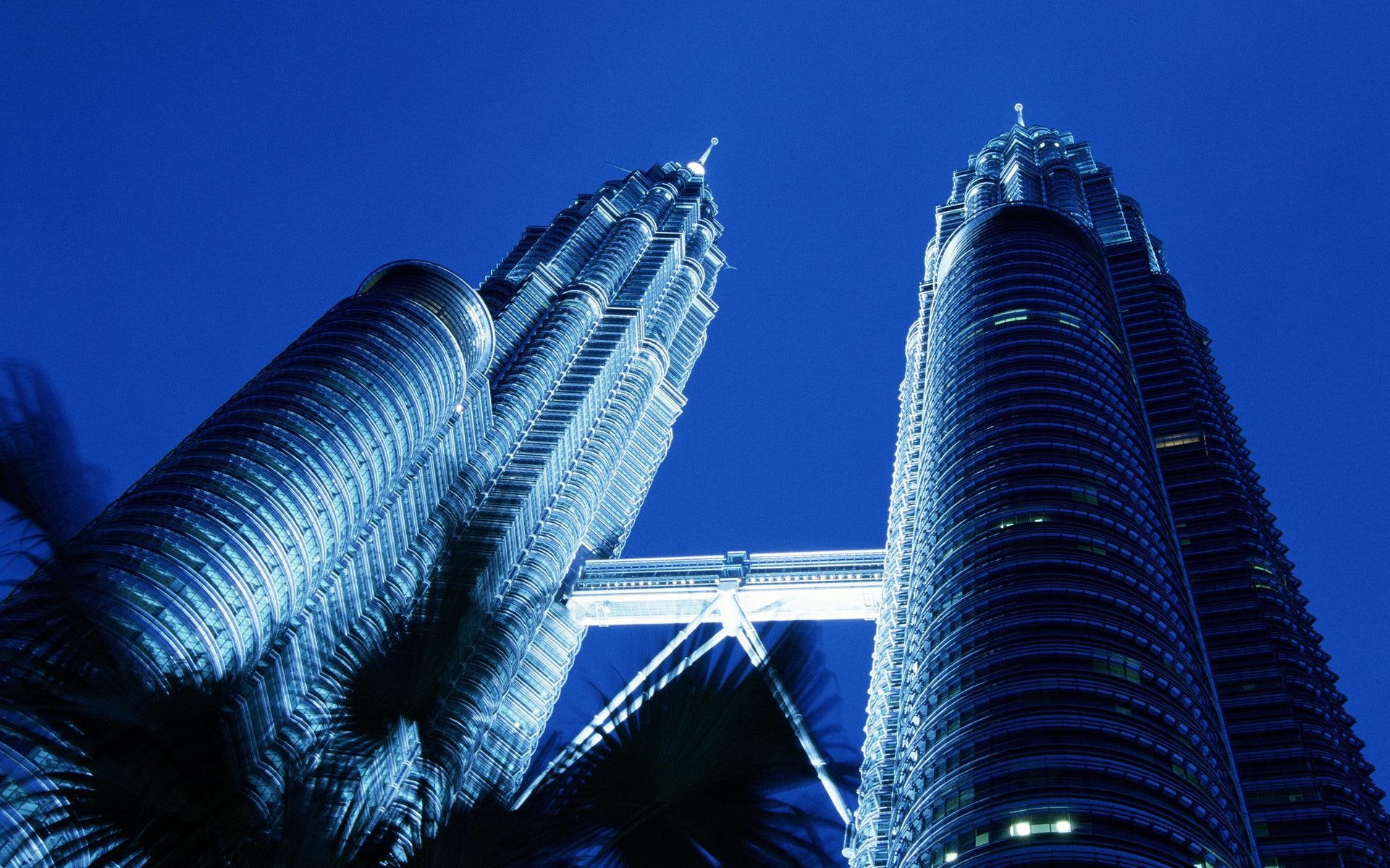 towers, petronas, kuala, nature and landscapes, 1080P, skyscrapers, lumpur, HD Wallpaper
