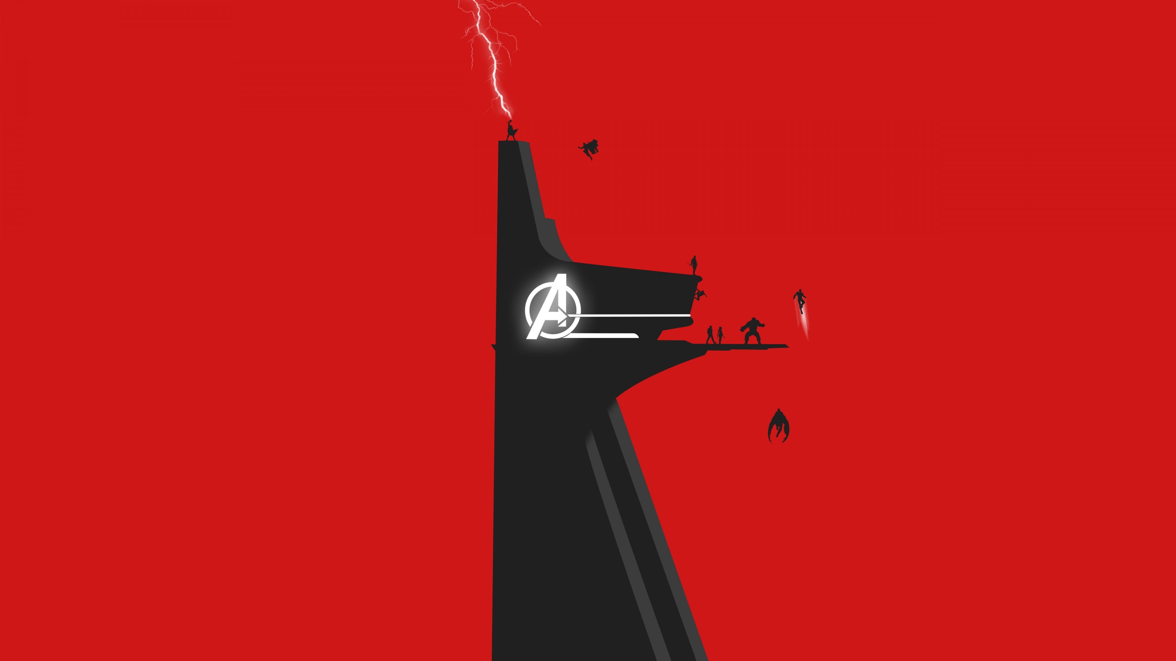 4K, tower, avengers, HD Wallpaper