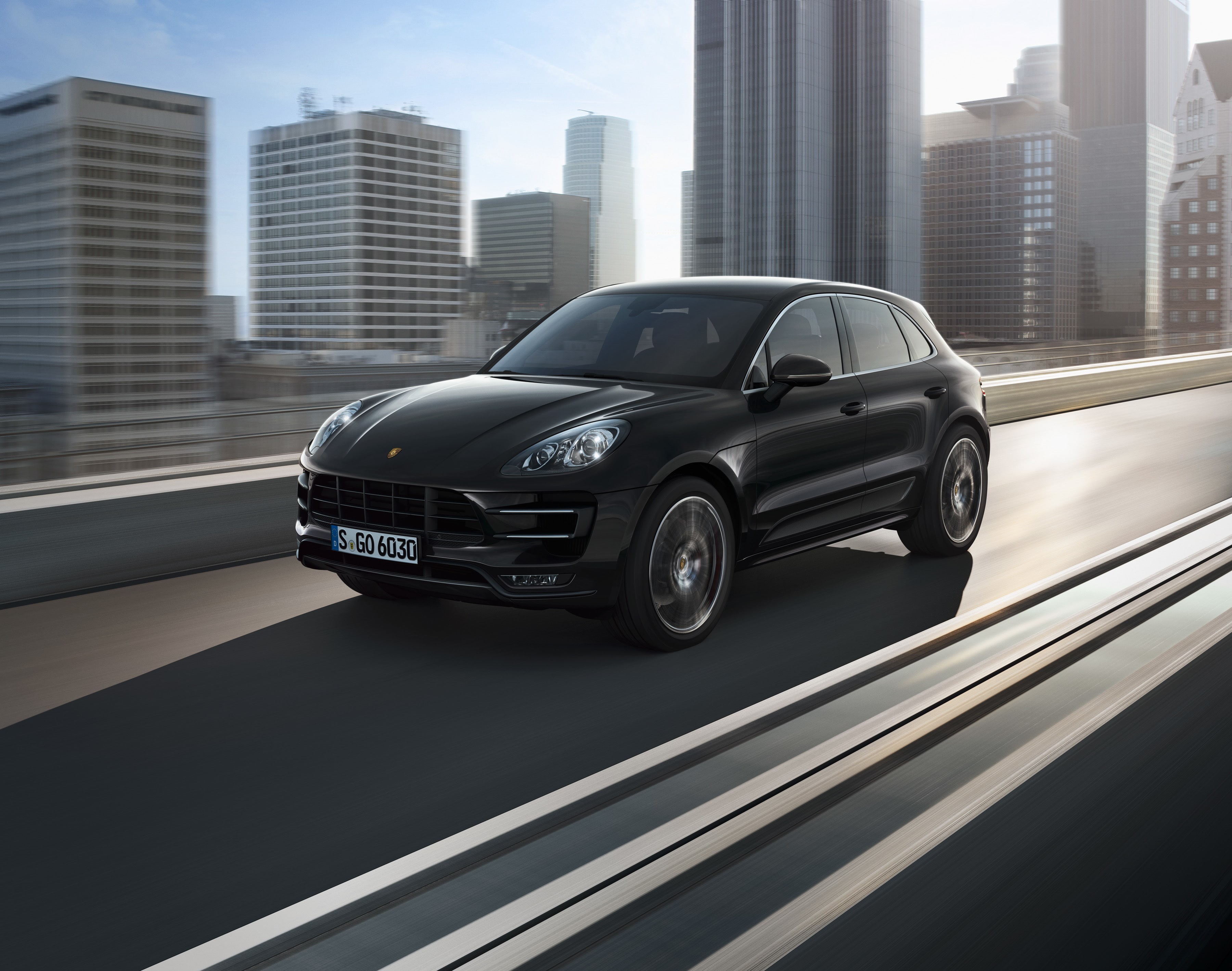 Macan, 2014, Macan Turbo, best seller, Porsche, Makan, road, the city, the sun, bridge, SUV, Turbo, megapolis, jeep, 2K, Porshe, HD Wallpaper