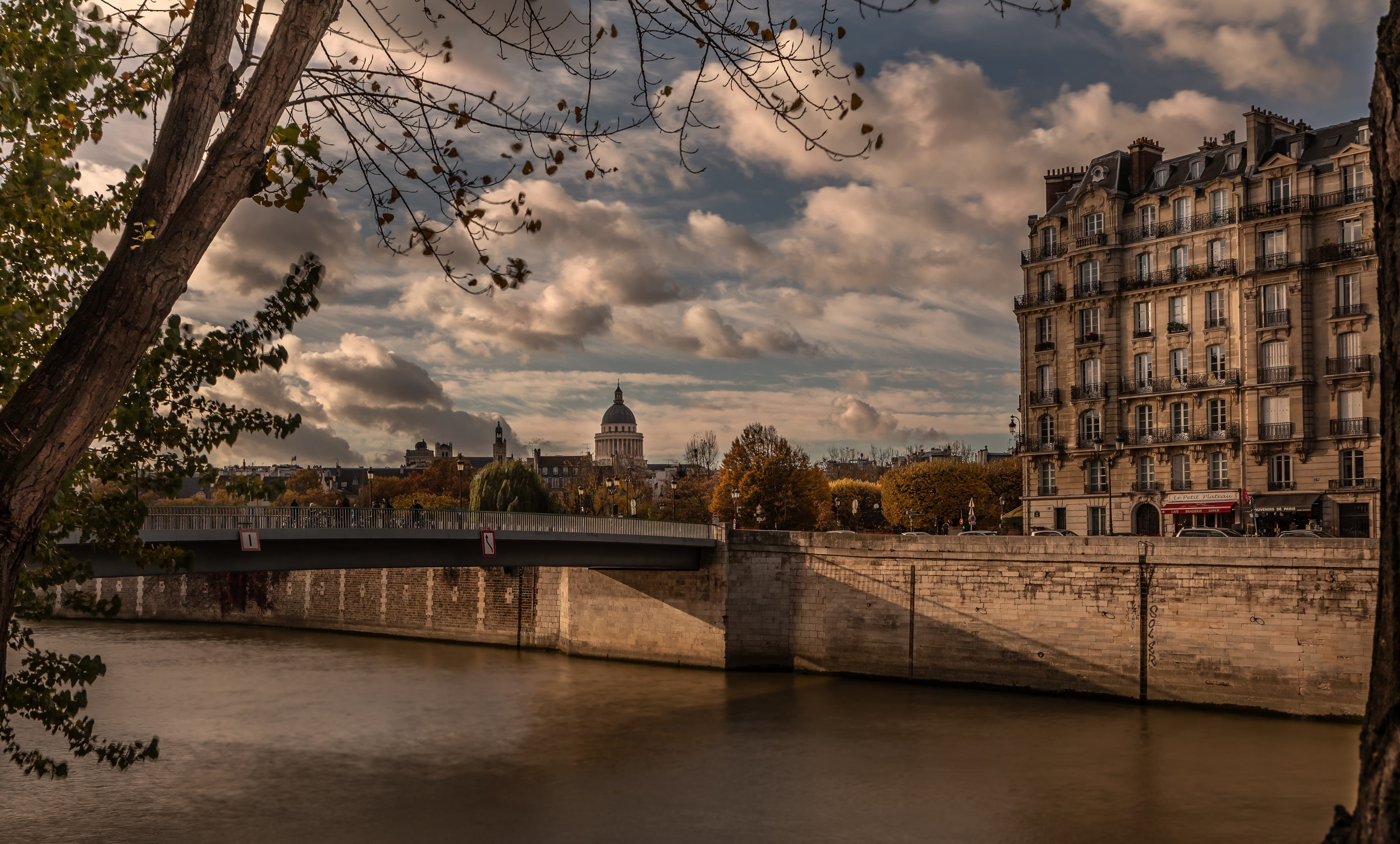 city, waterfront, travel destinations, building, the past, built structure, outdoors, building exterior, view, sky, architecture, tree, no people, bridge - man made structure, HD Wallpaper