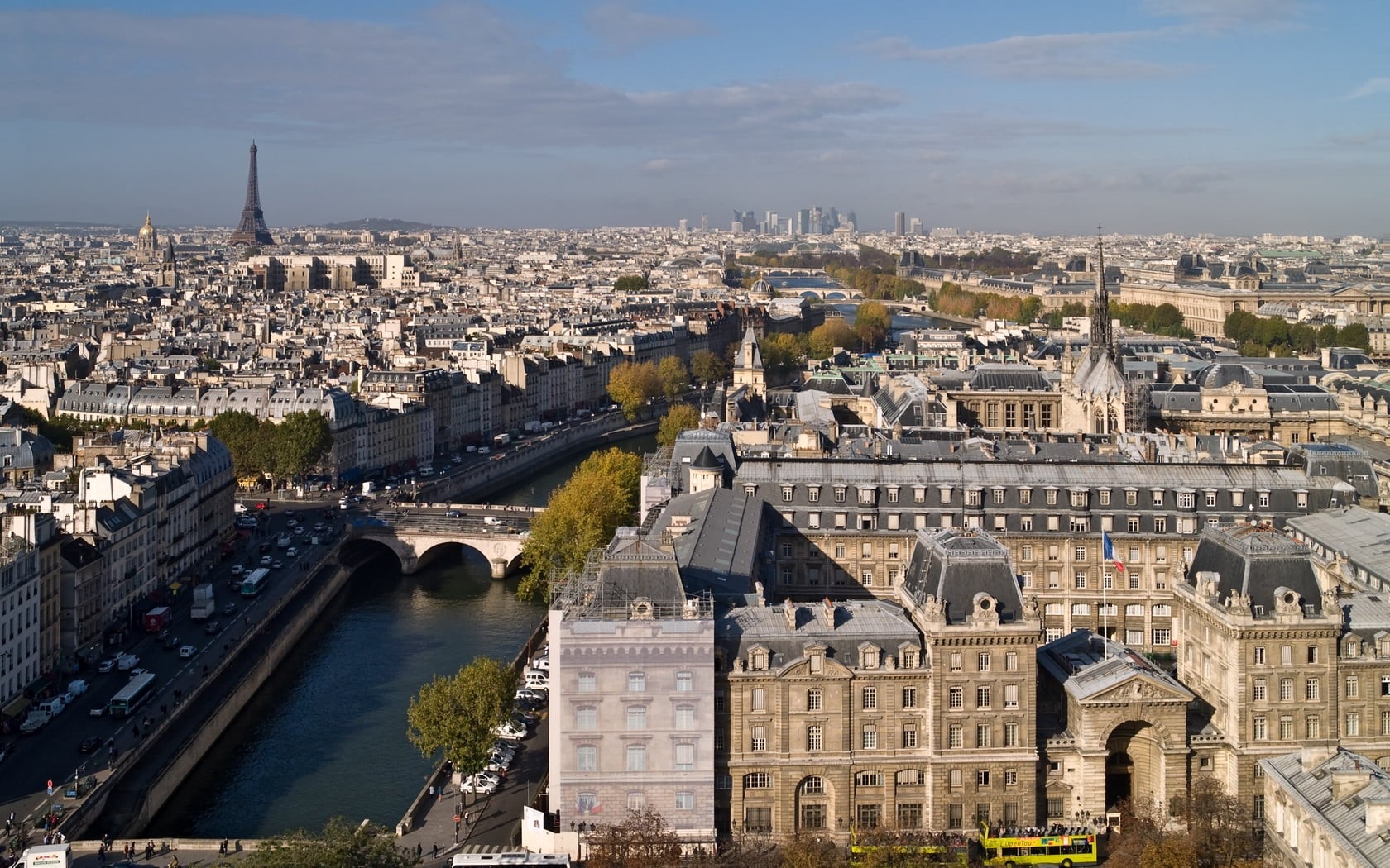 cityscape, gray, france, bridge - man made structure, bridge, river, city, urban Skyline, history, travel Destinations, residential district, building Exterior, HD Wallpaper