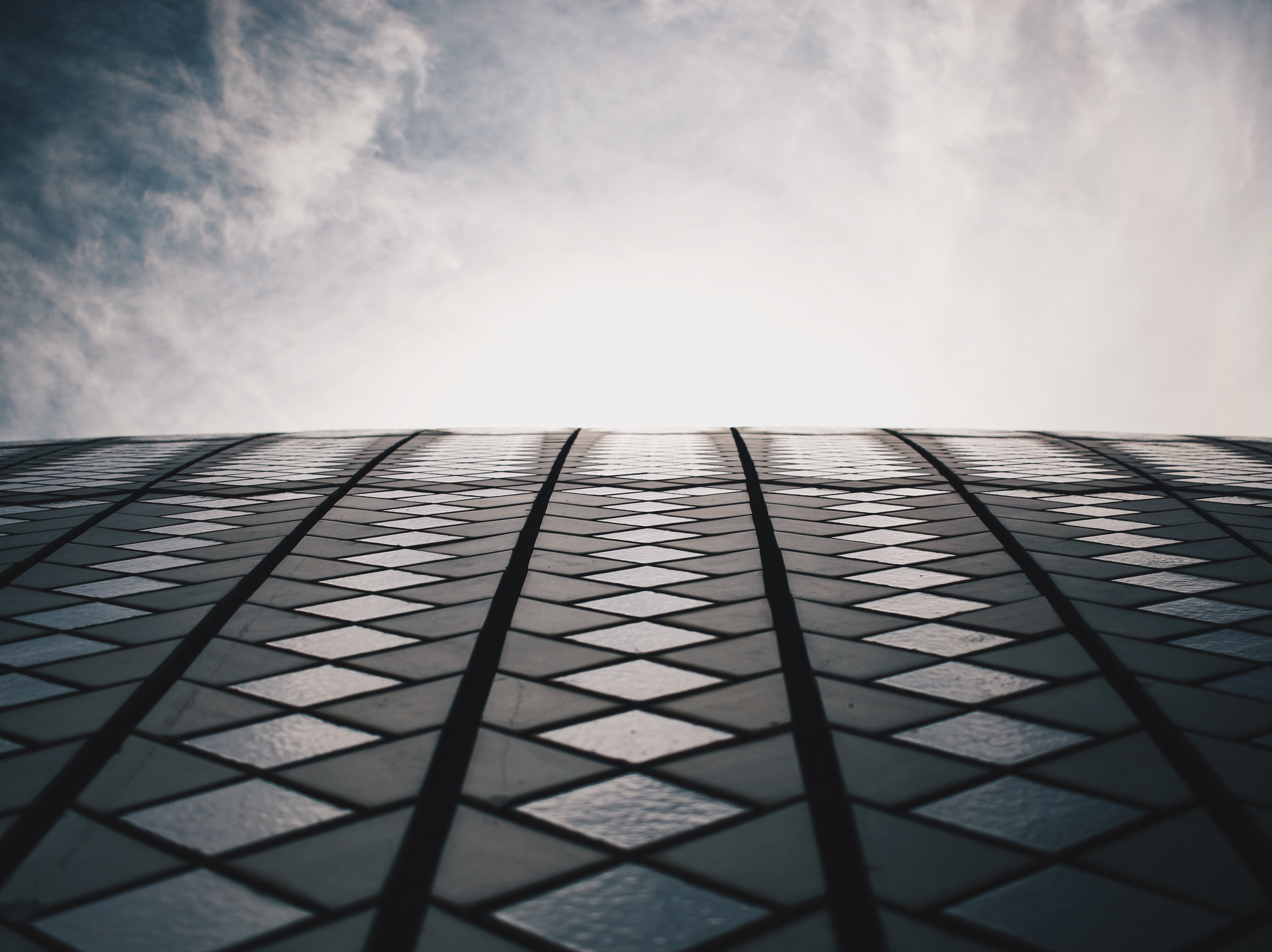 hotel, city, directly below, built structure, digital composite, geometric shape, concrete, skyscraper, nature, architecture, building, windows, gray, building exterior, HD Wallpaper